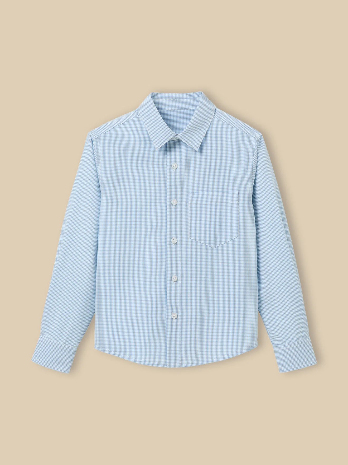 Chemise en micro vichy garçon. - Image 6
