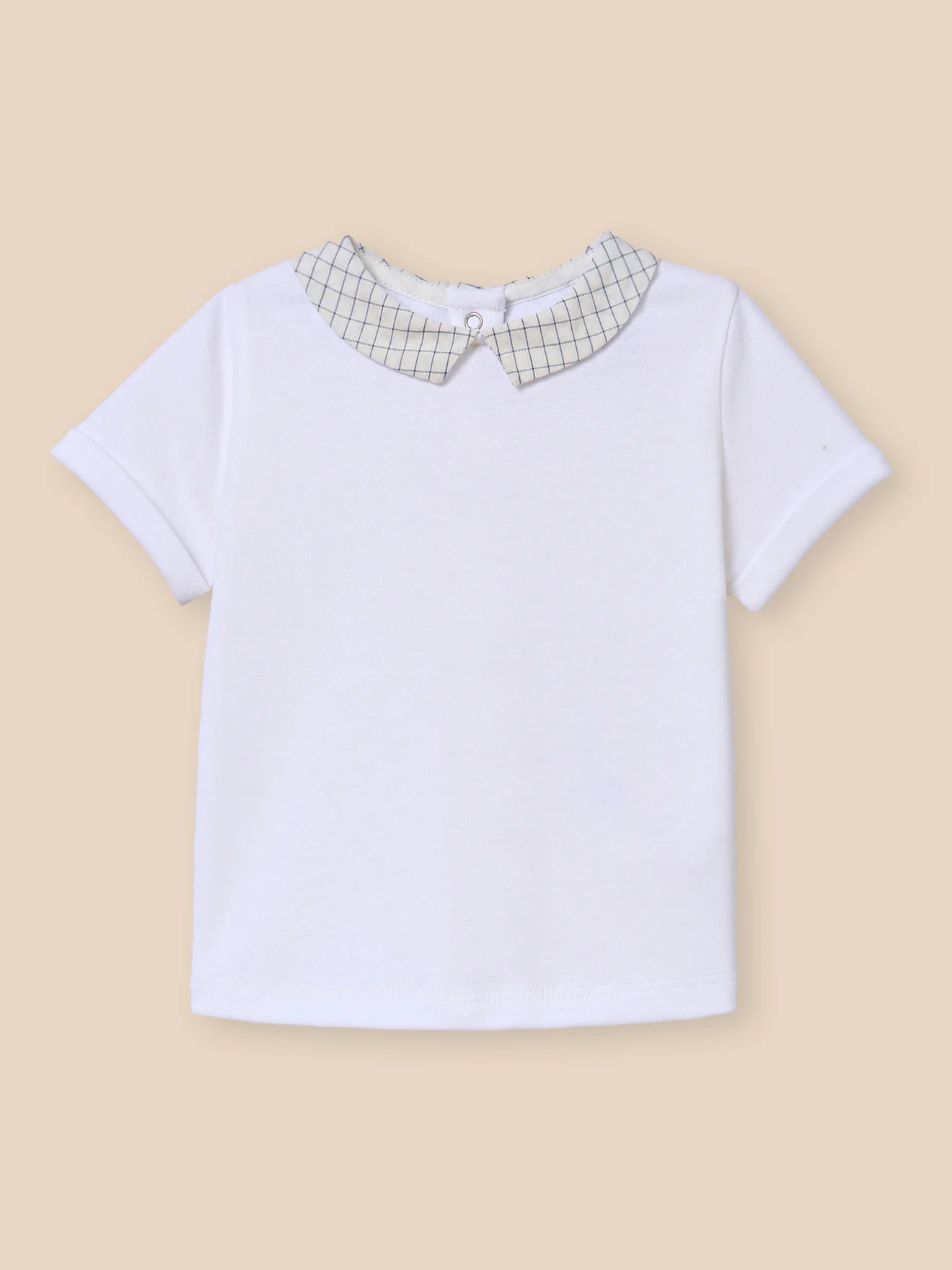 T-shirt col en seersucker Bébé - Coton biologique