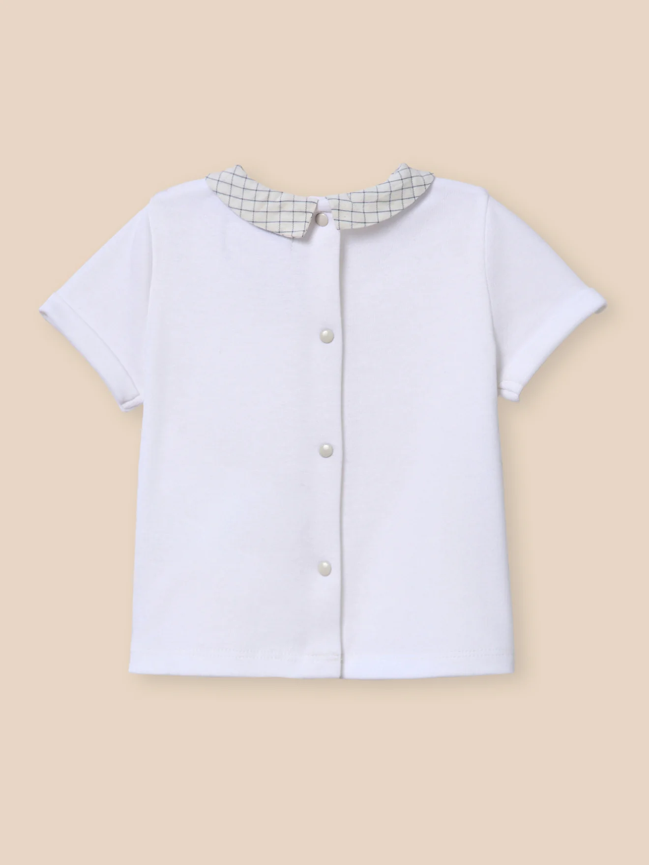 T-shirt col en seersucker Bébé - Coton biologique - Image 2