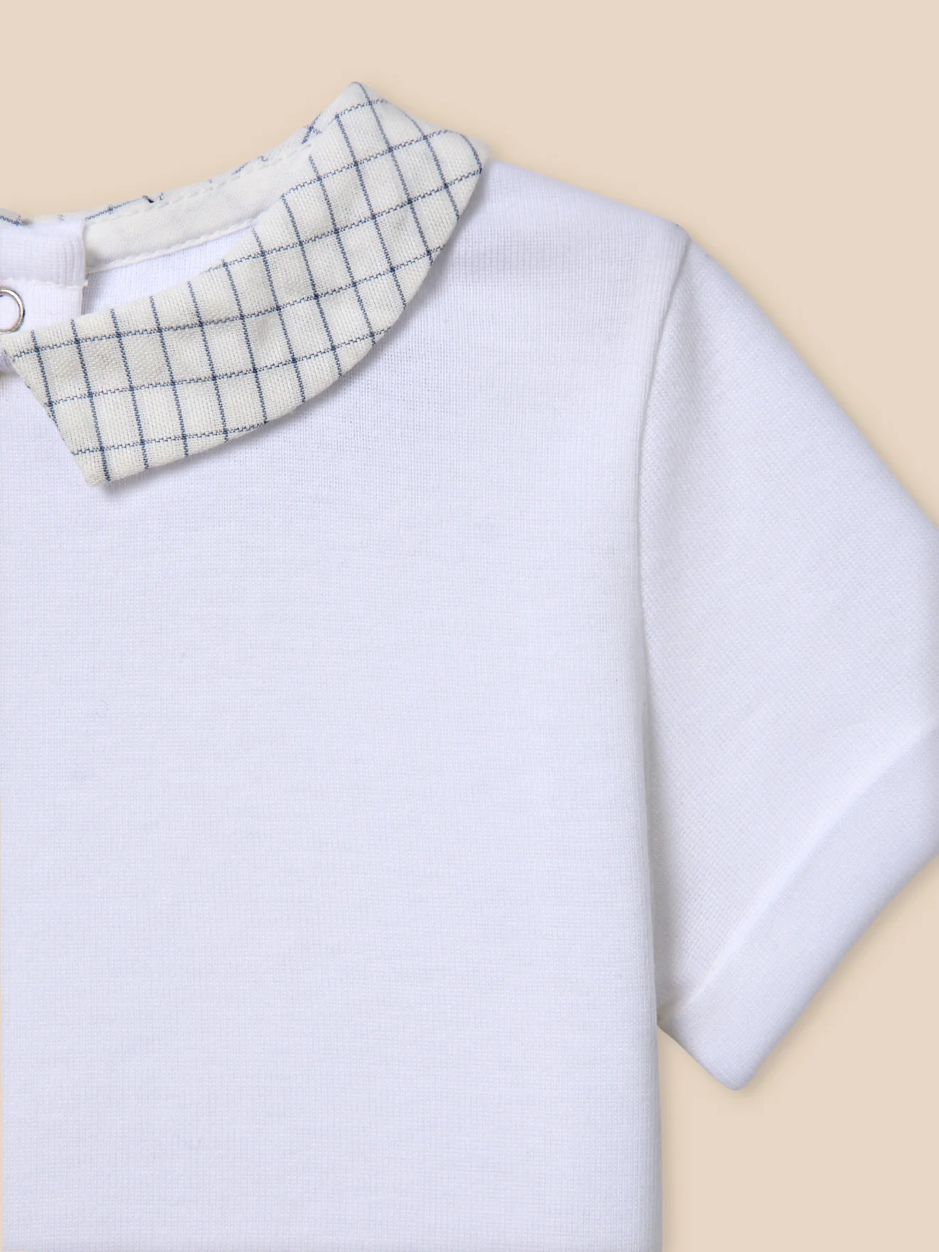 T-shirt col en seersucker Bébé - Coton biologique - Image 3
