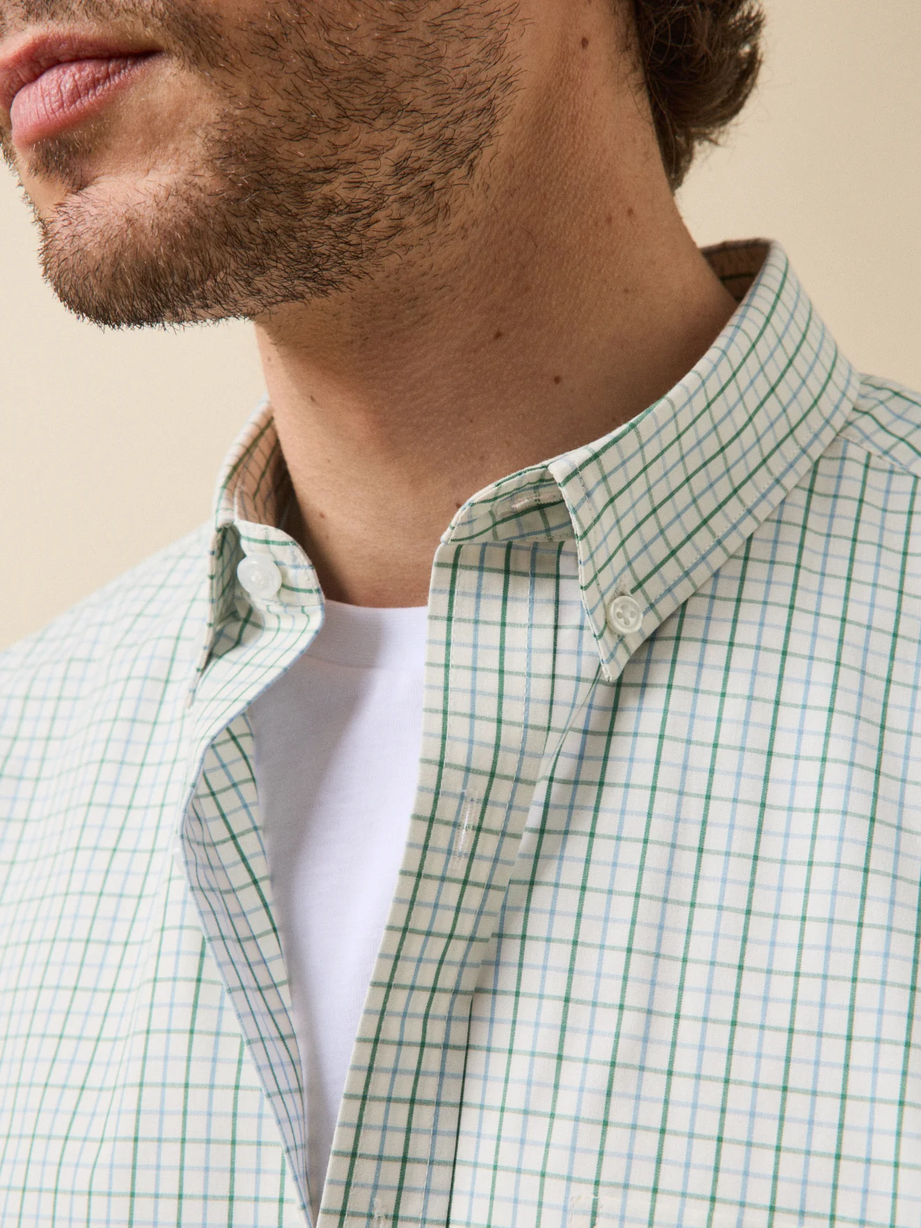Chemise carreaux Tattersall homme coupe contemporaine - Image 3