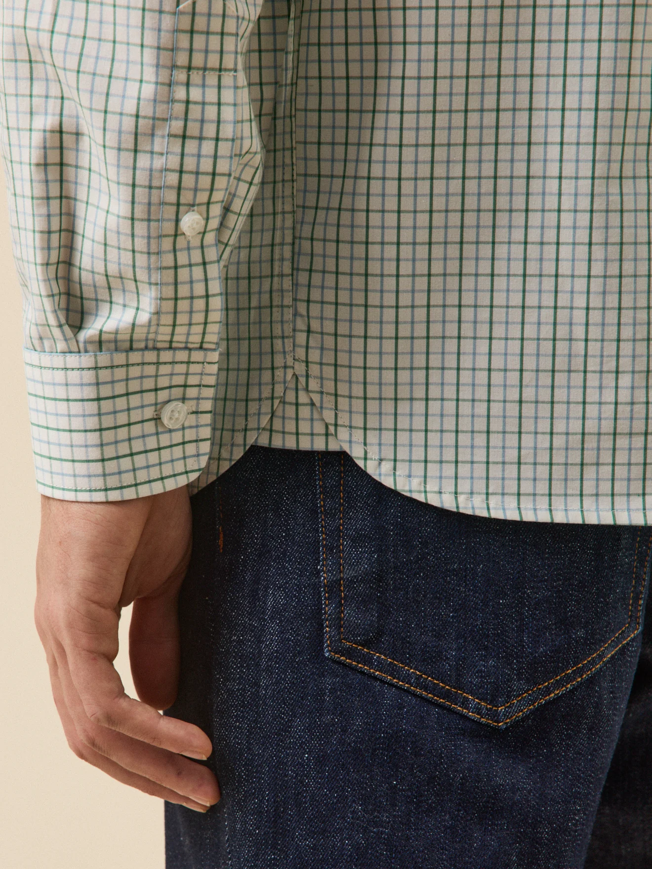 Chemise carreaux Tattersall homme coupe contemporaine - Image 4