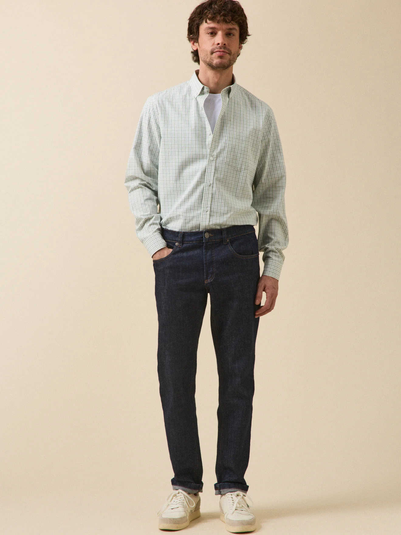 Chemise carreaux Tattersall homme coupe contemporaine - Image 5