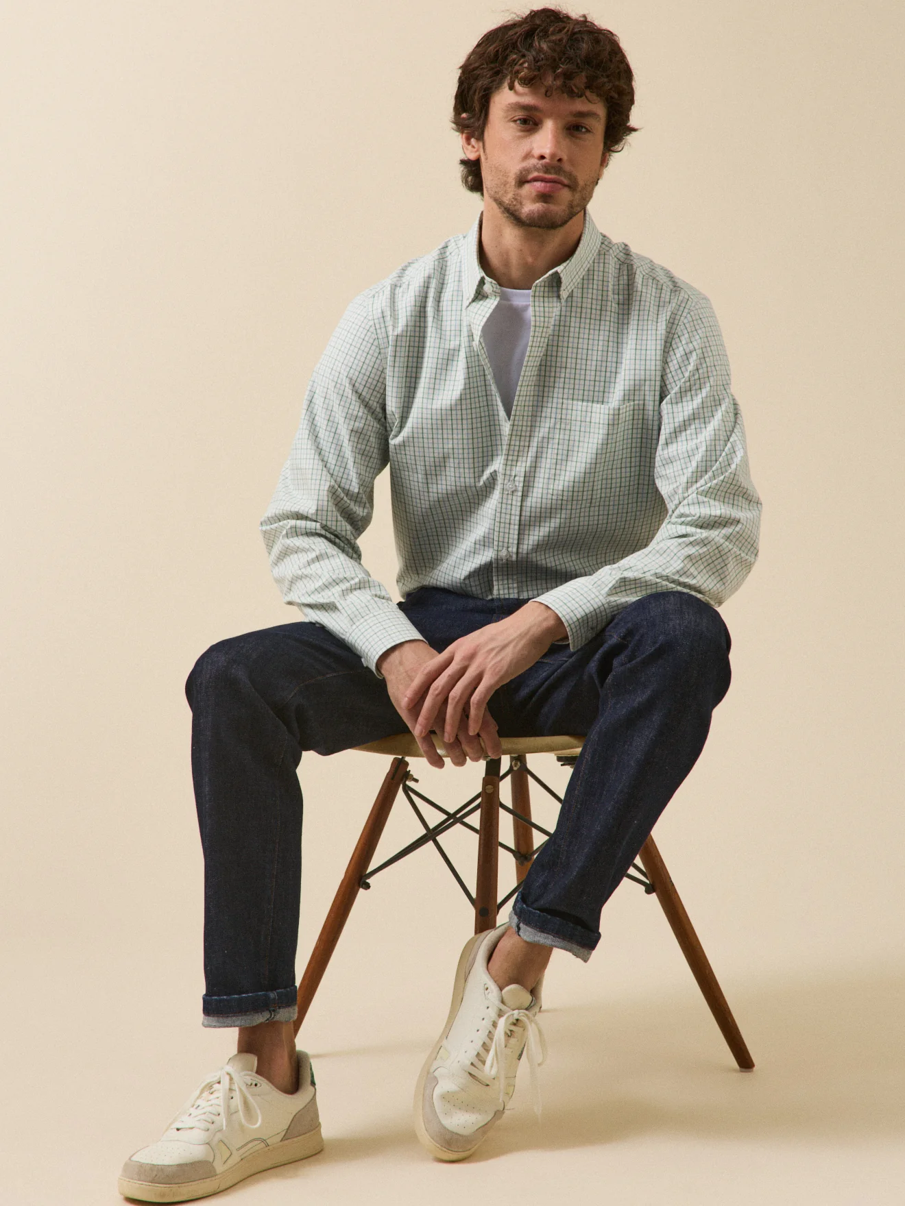 Chemise carreaux Tattersall homme coupe contemporaine - Image 6