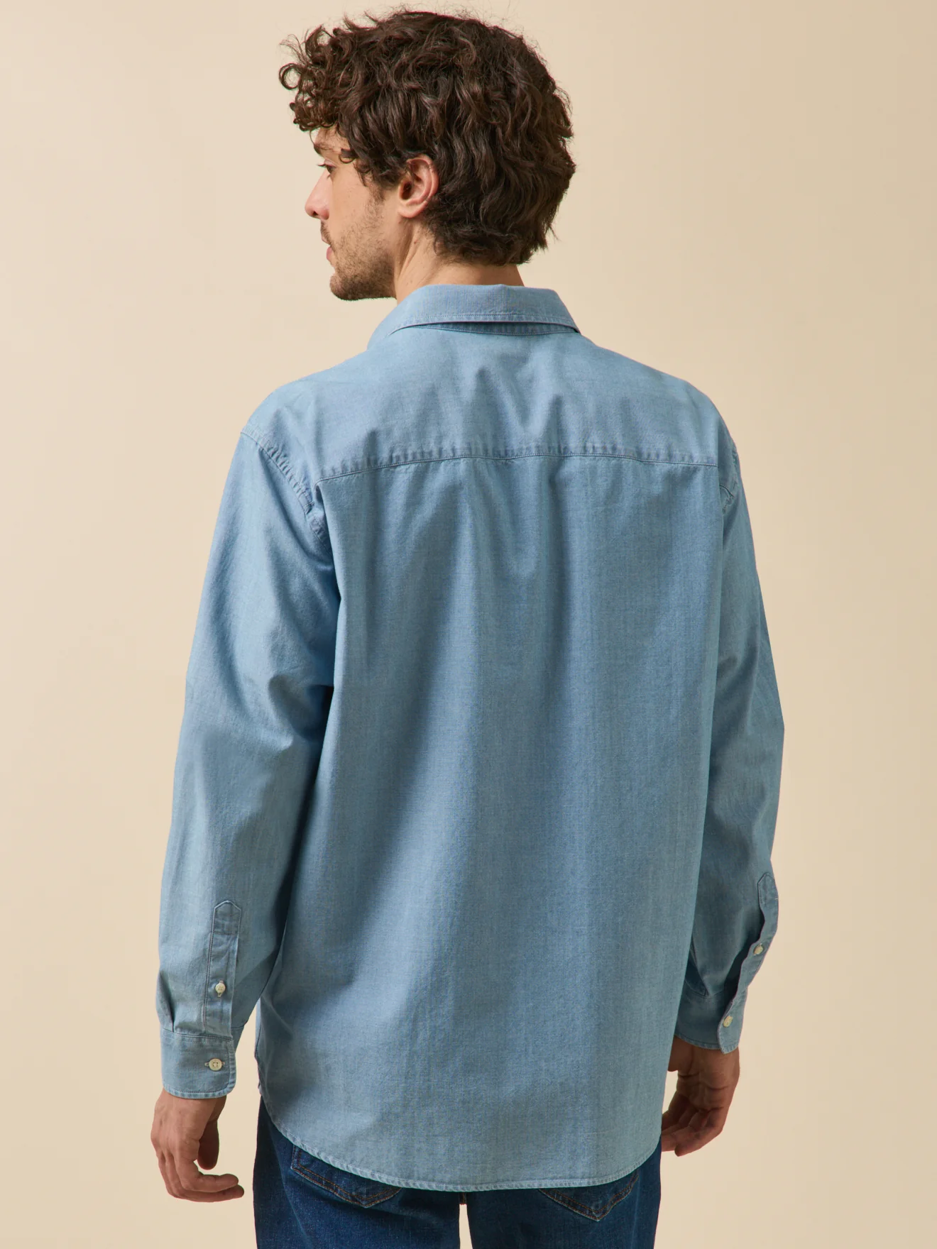 Chemise chambray homme coupe contemporaine - Image 3