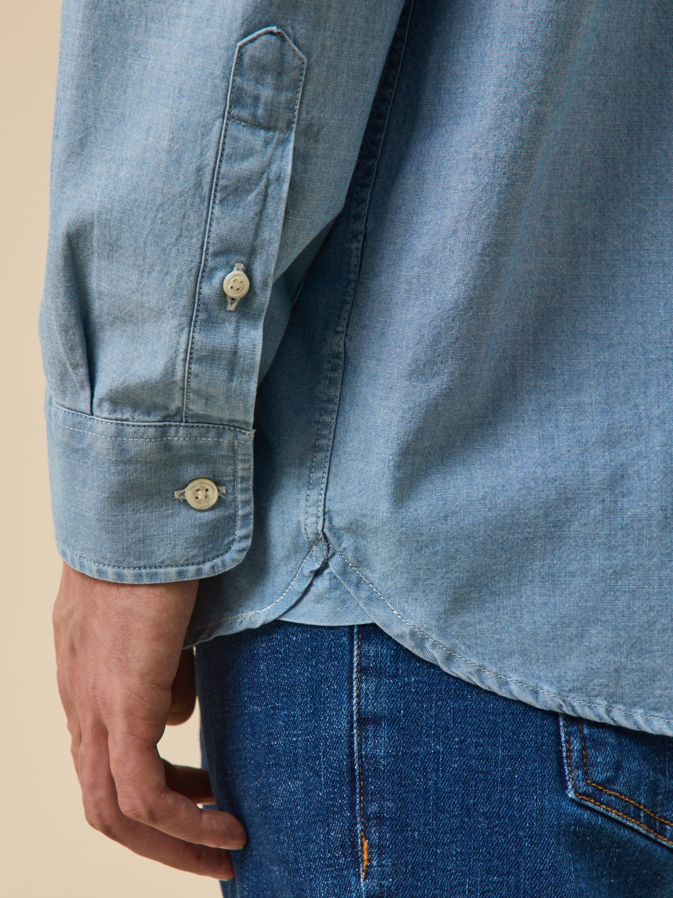Chemise chambray homme coupe contemporaine - Image 5