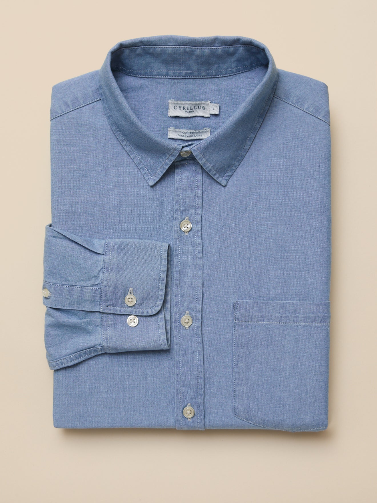 Chemise chambray homme coupe contemporaine - Image 7