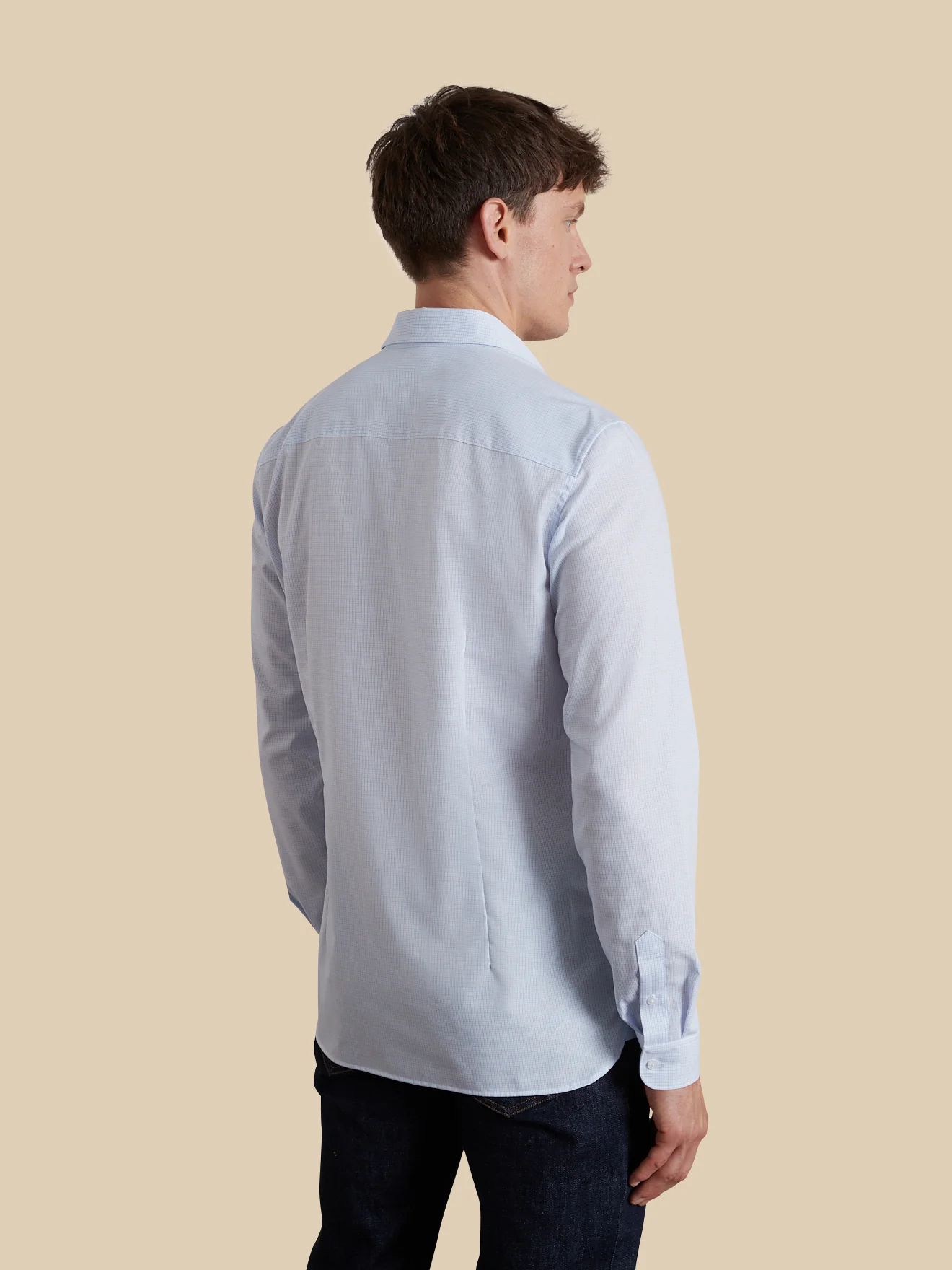 Chemise mini carreaux homme Slim Fit - Image 3