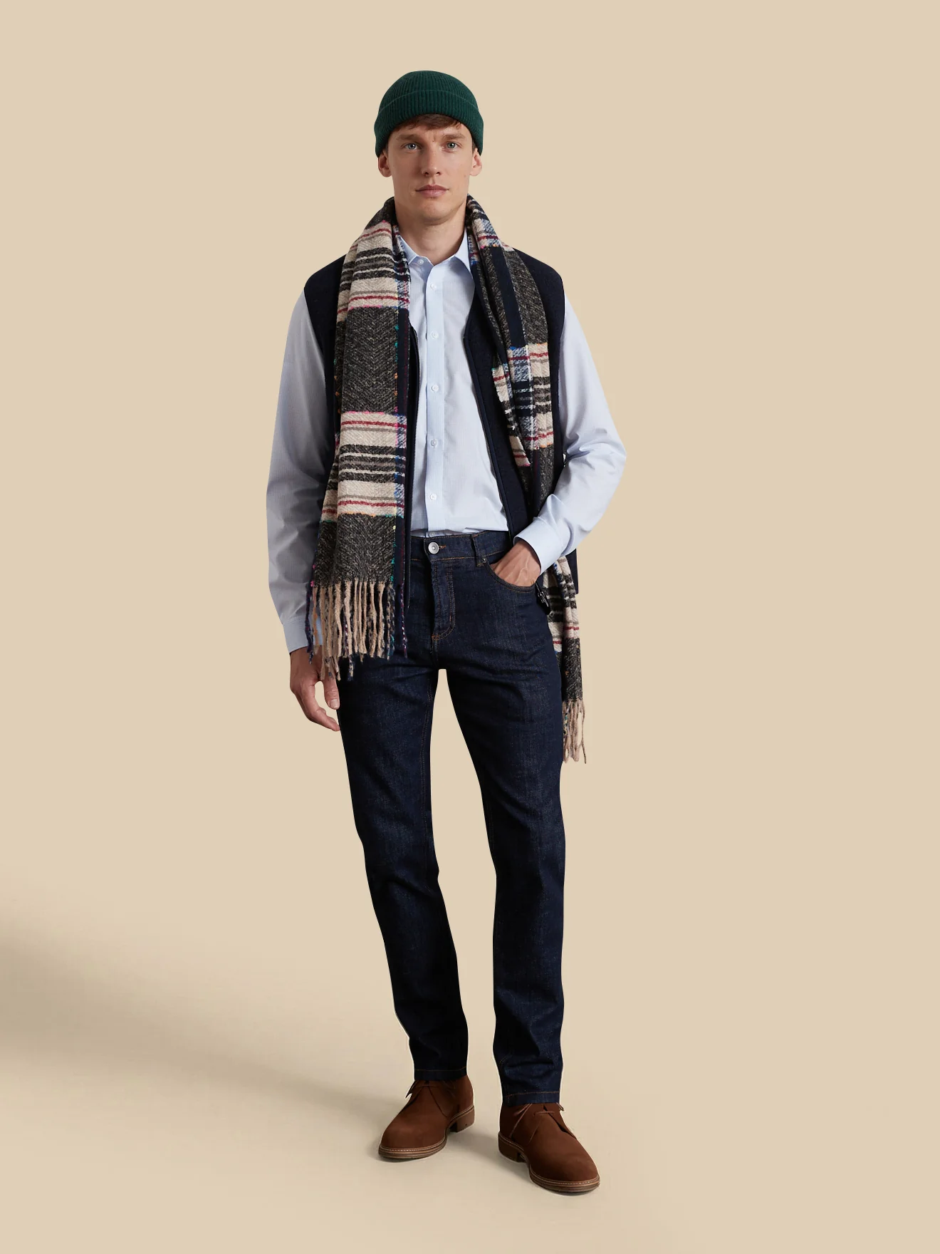 Chemise mini carreaux homme Slim Fit - Image 5