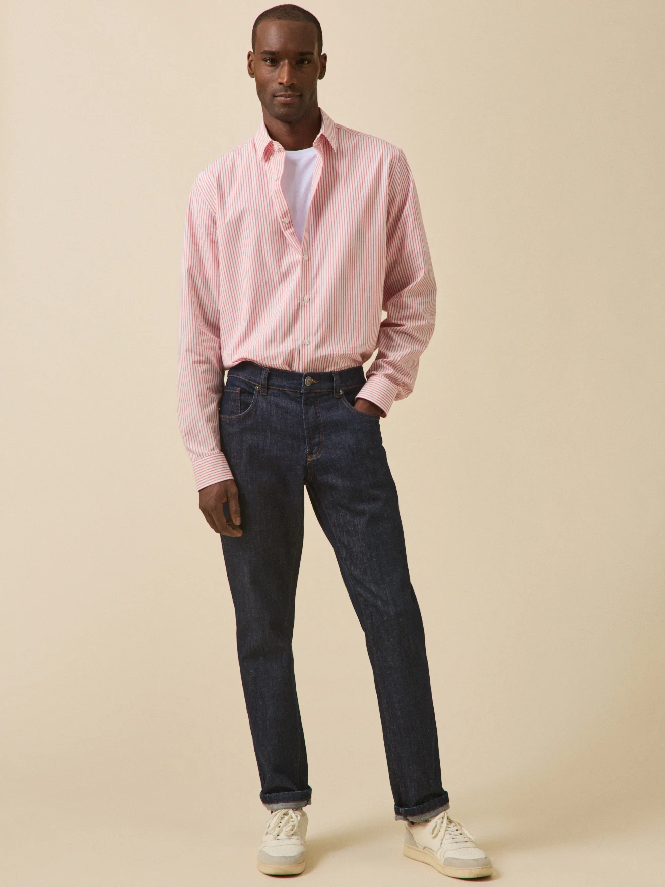 Chemise rayée homme coupe contemporaine - Image 4
