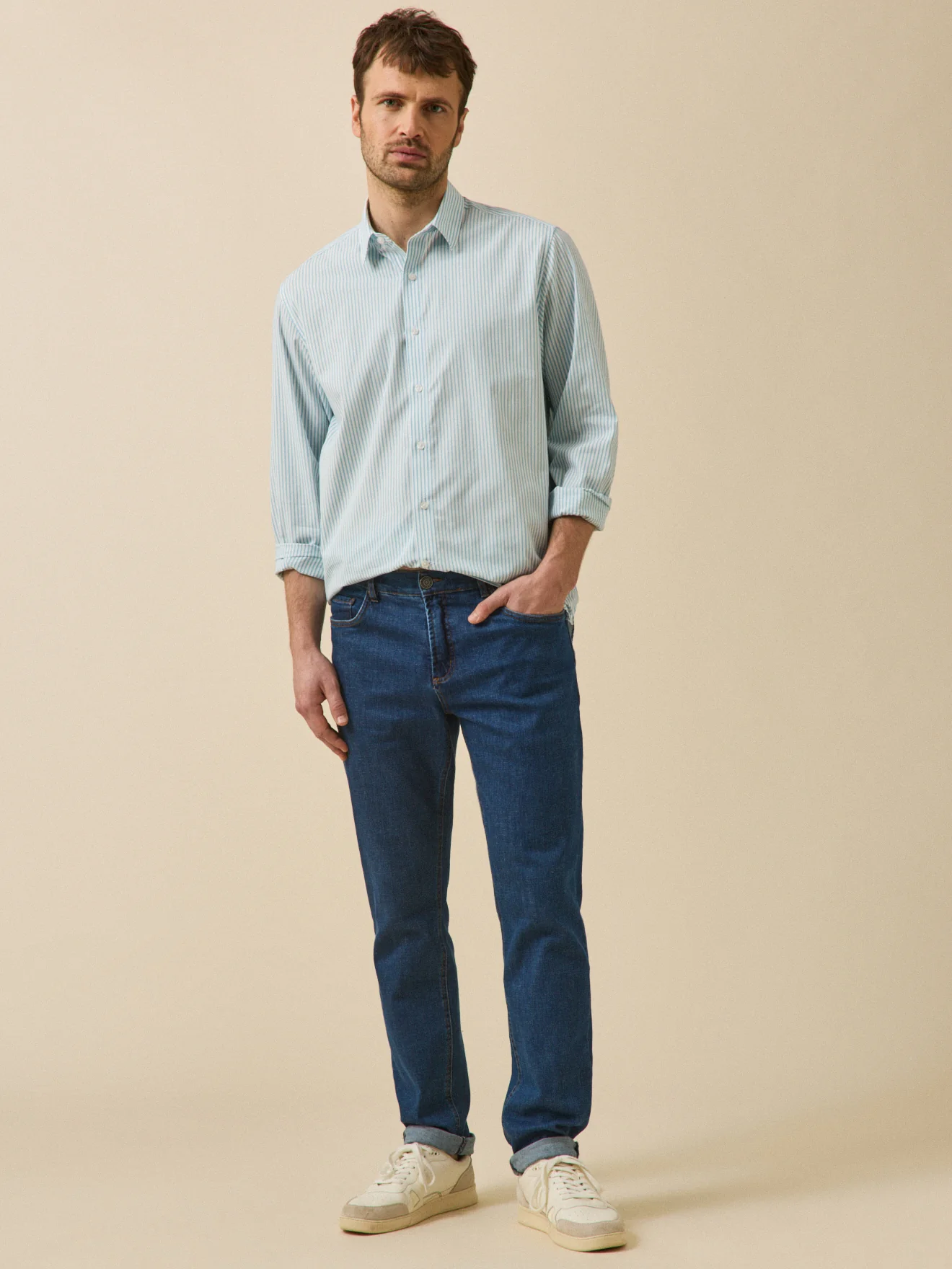 Chemise rayée homme coupe contemporaine - Image 5
