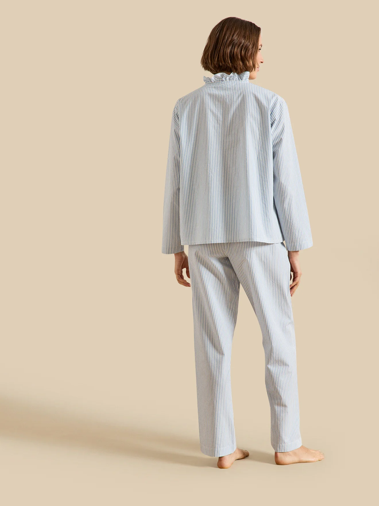 Pyjama rayé volanté femme - Image 4