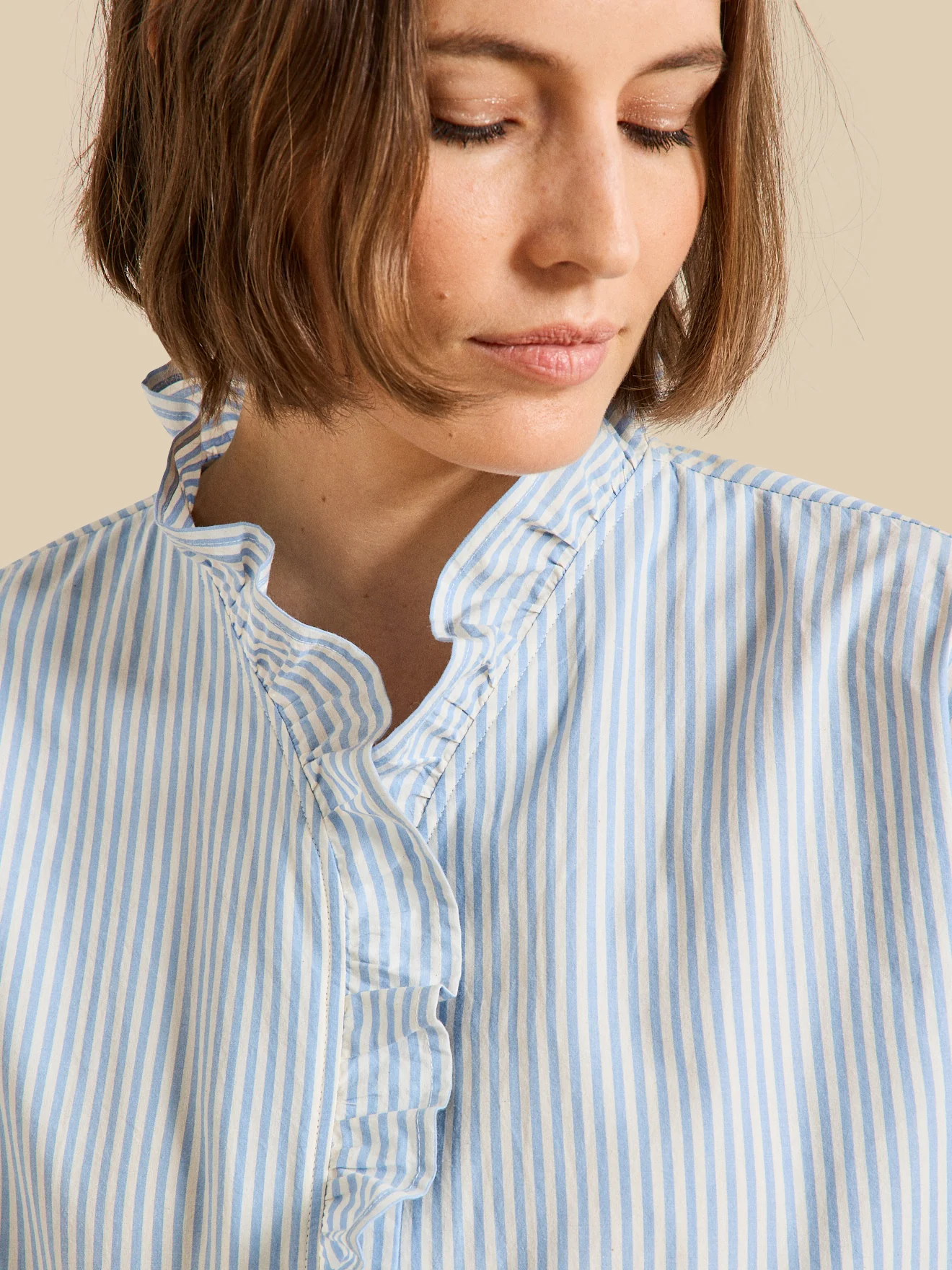 Pyjama rayé volanté femme - Image 6