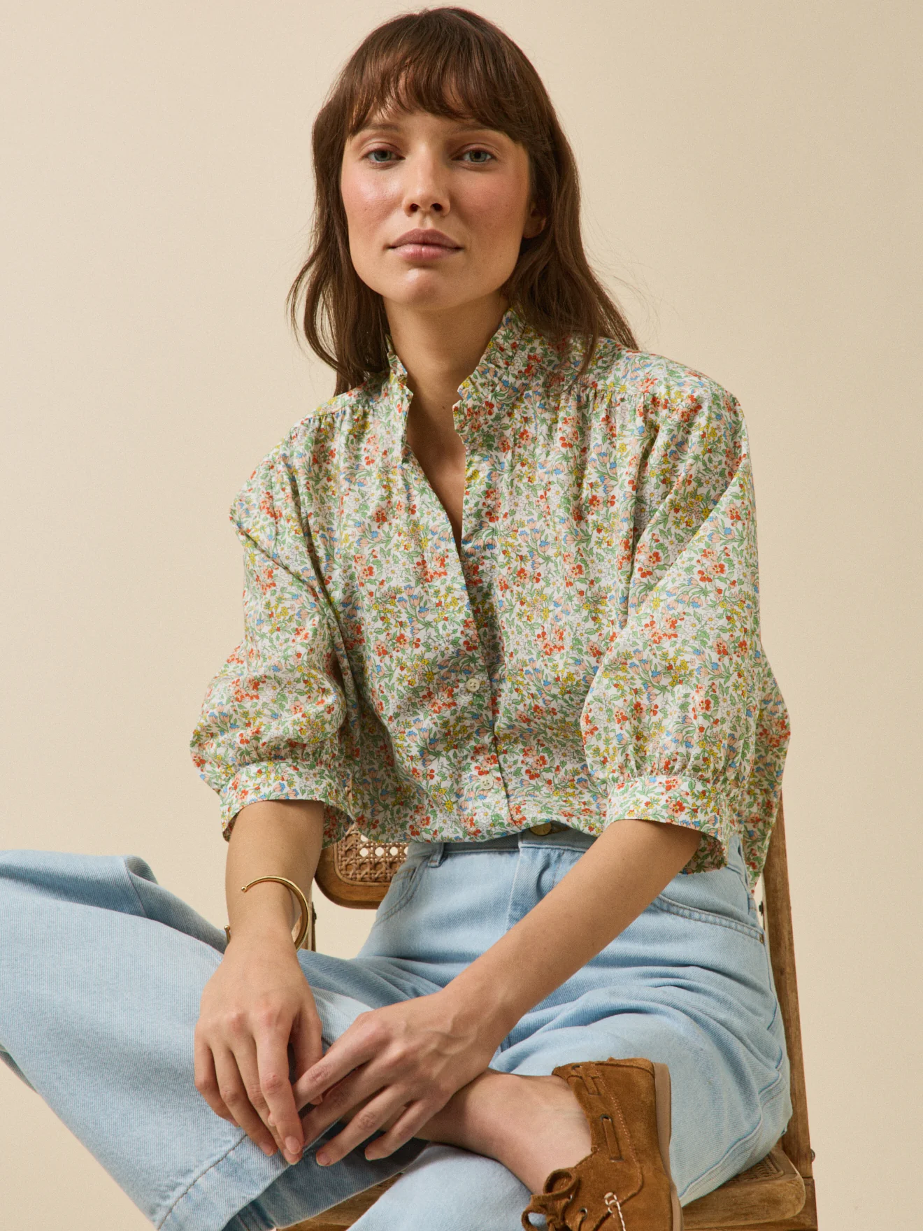 Blouse col volanté femme tissu Liberty - Limited Collection