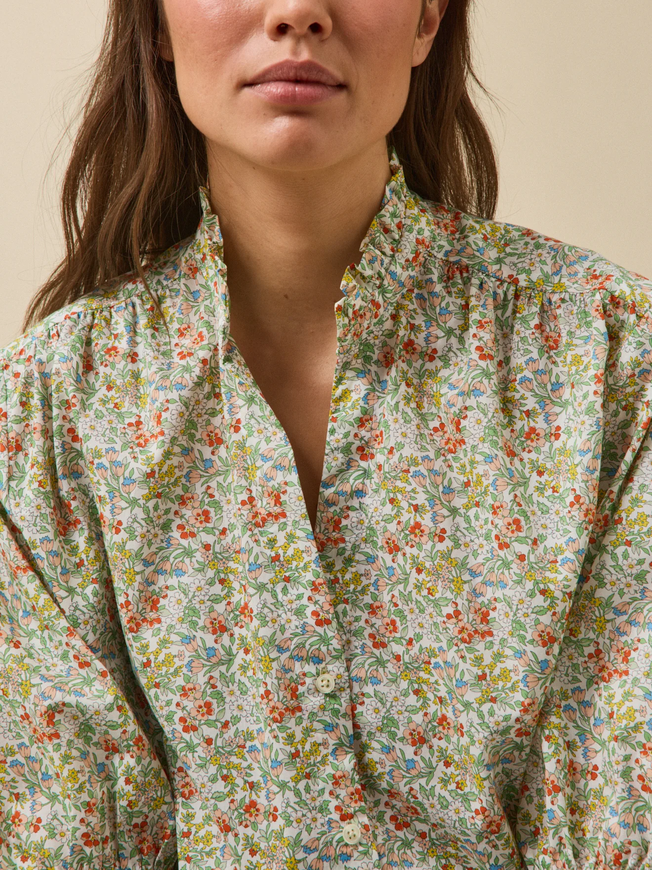 Blouse col volanté femme tissu Liberty - Limited Collection - Image 3