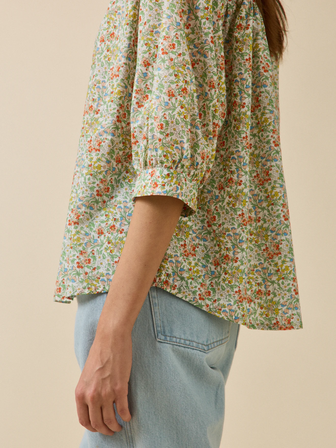 Blouse col volanté femme tissu Liberty - Limited Collection - Image 4
