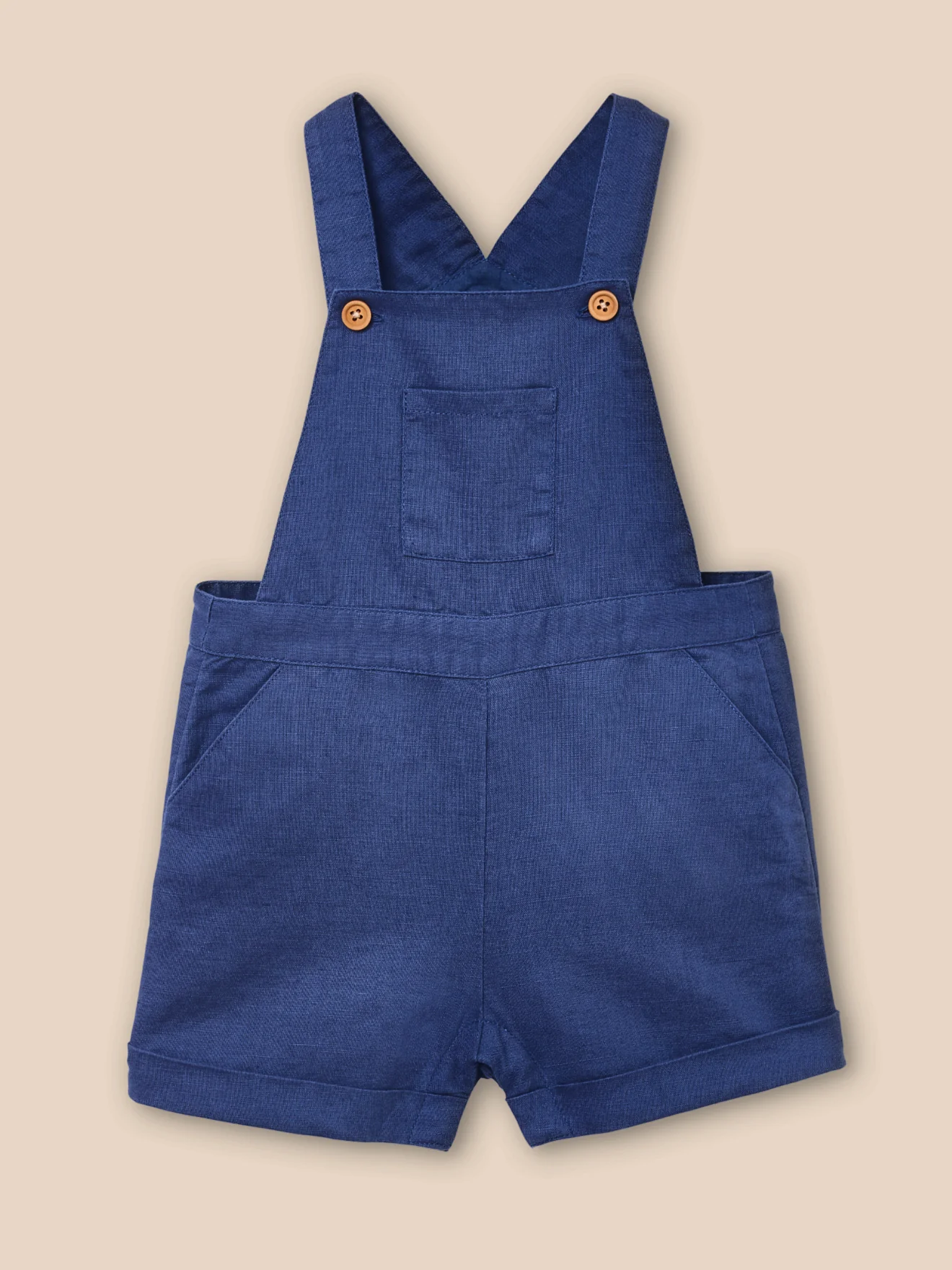 Salopette courte Bébé lin et coton