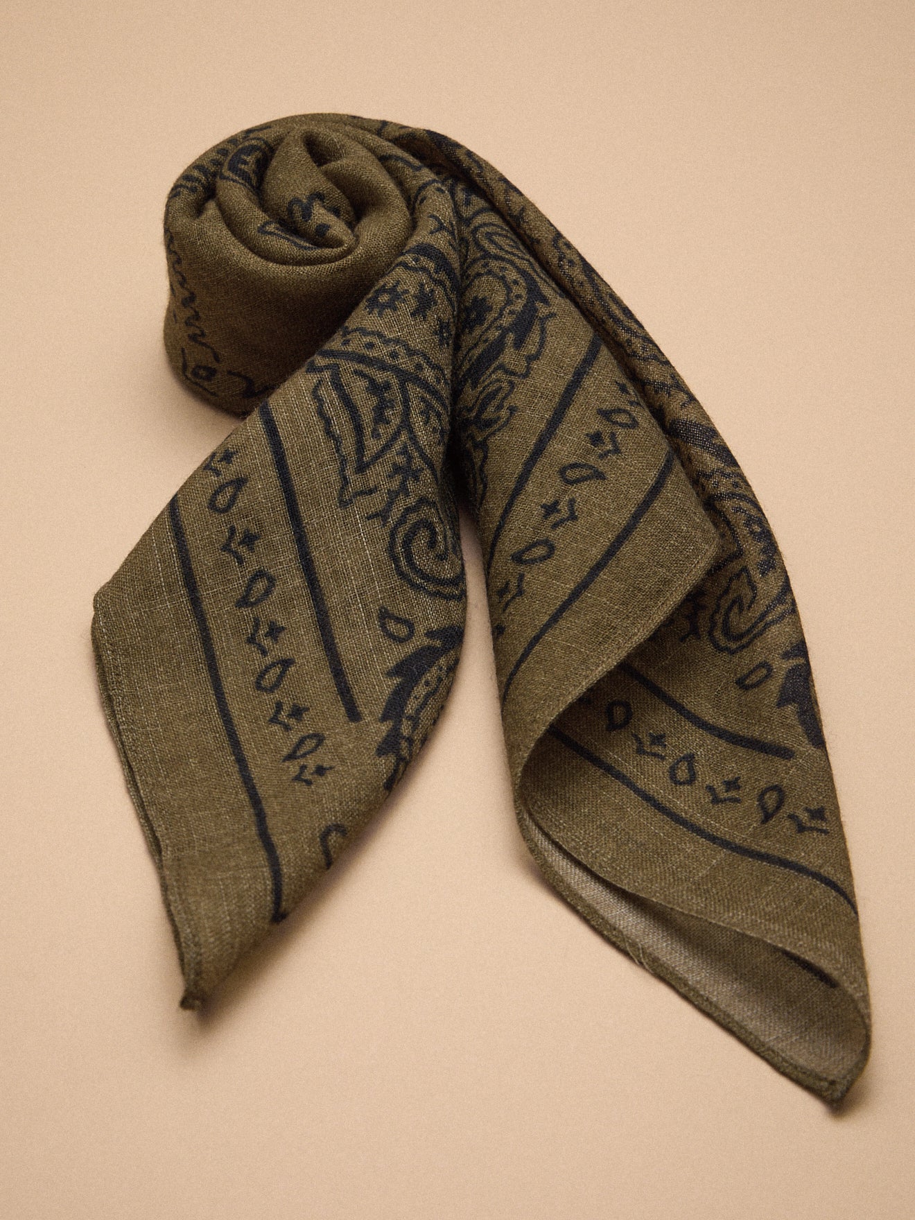 Bandana imprimé en laine unisexe