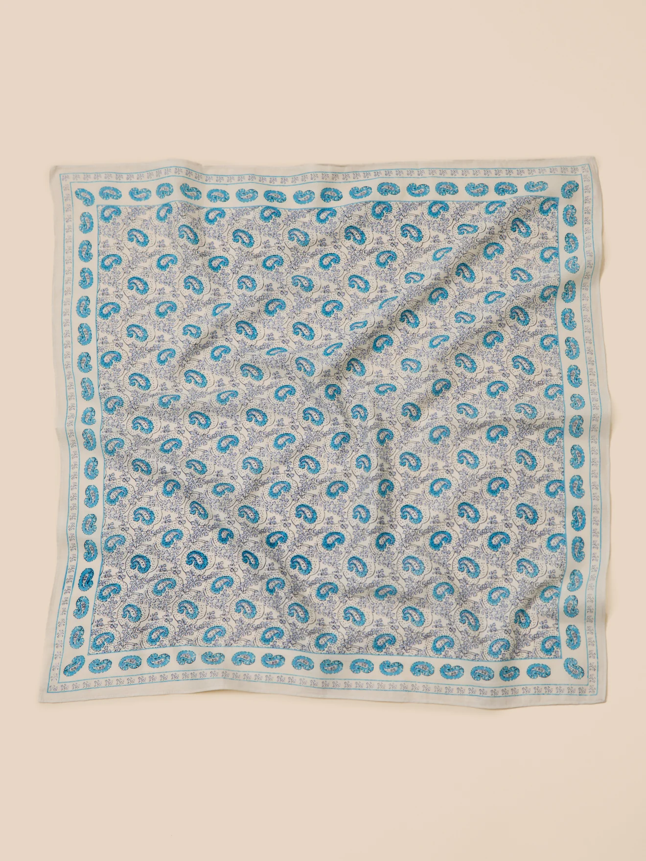Foulard coton femme motif Paisley - Image 2