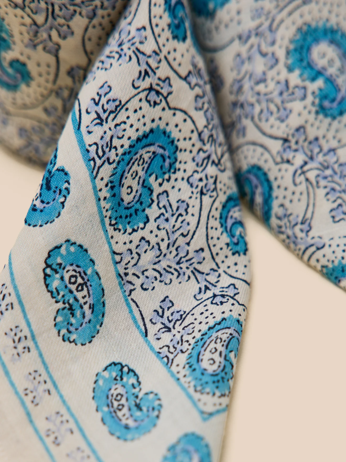 Foulard coton femme motif Paisley - Image 3