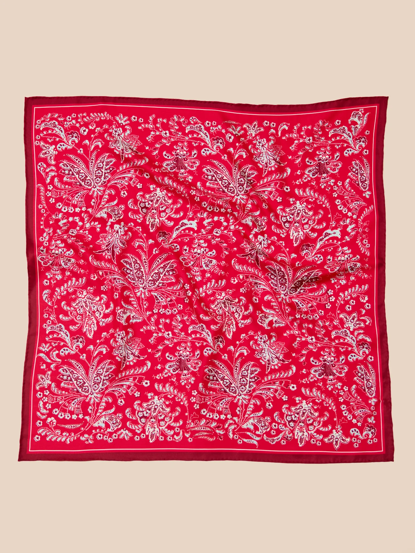 Foulard soie femme motif Paisley - Image 3