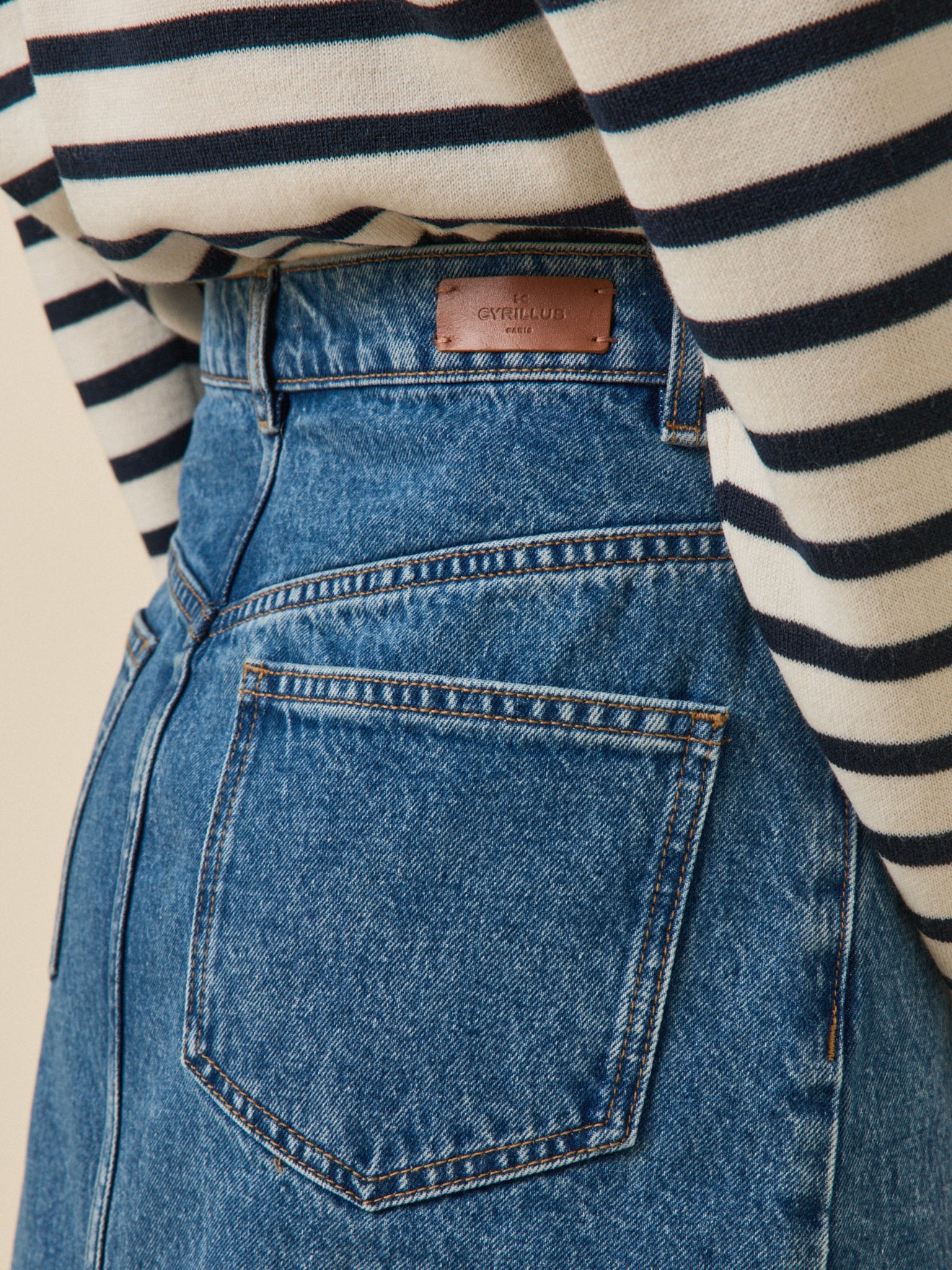 Jupe courte jean femme coton biologique - Image 5