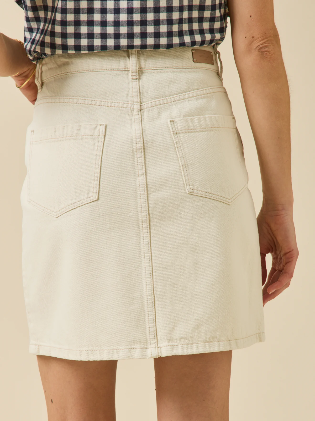Jupe courte jean femme coton biologique - Image 3
