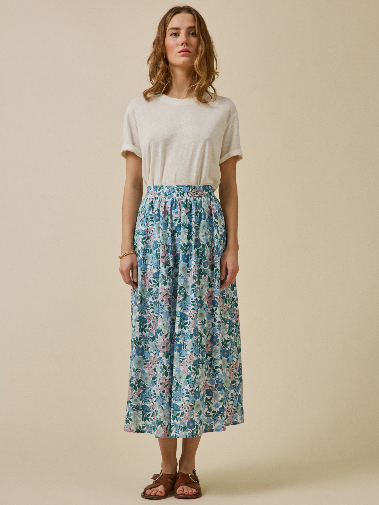Jupe longue femme tissu Liberty - Limited Collection - Image 4