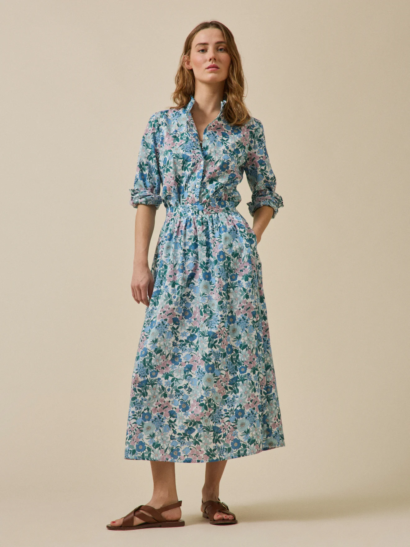Jupe longue femme tissu Liberty - Limited Collection - Image 5