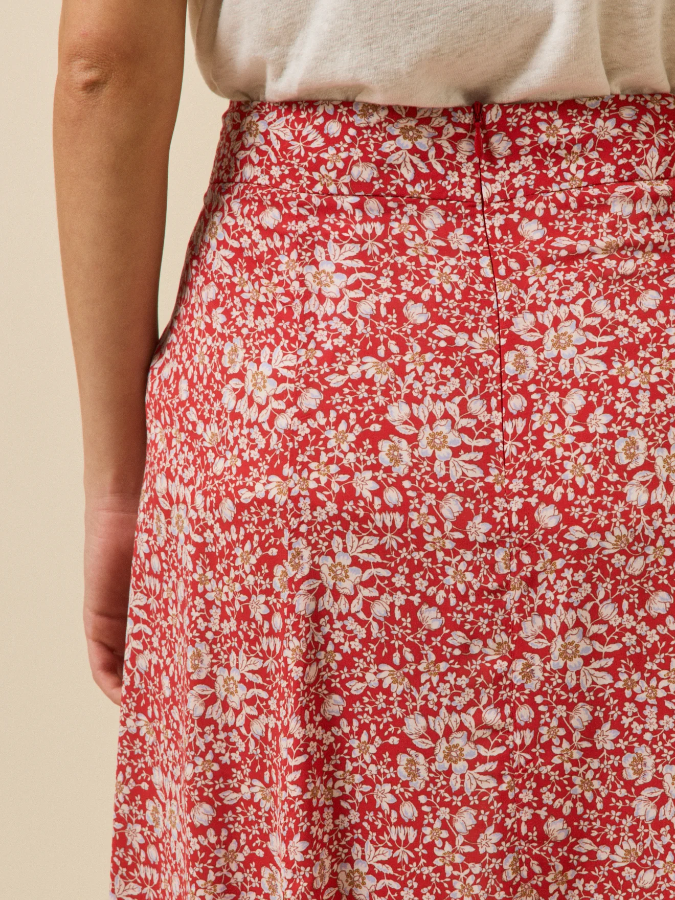 Jupe mi-longue femme tissu Liberty - Limited Collection - Image 4