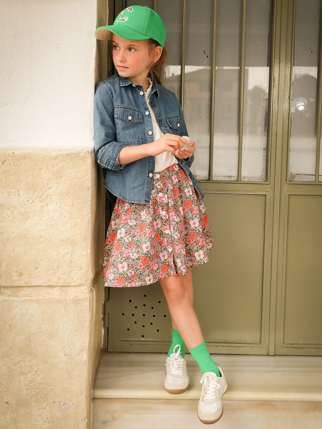 Jupe Fille en tissu Liberty - Image 3