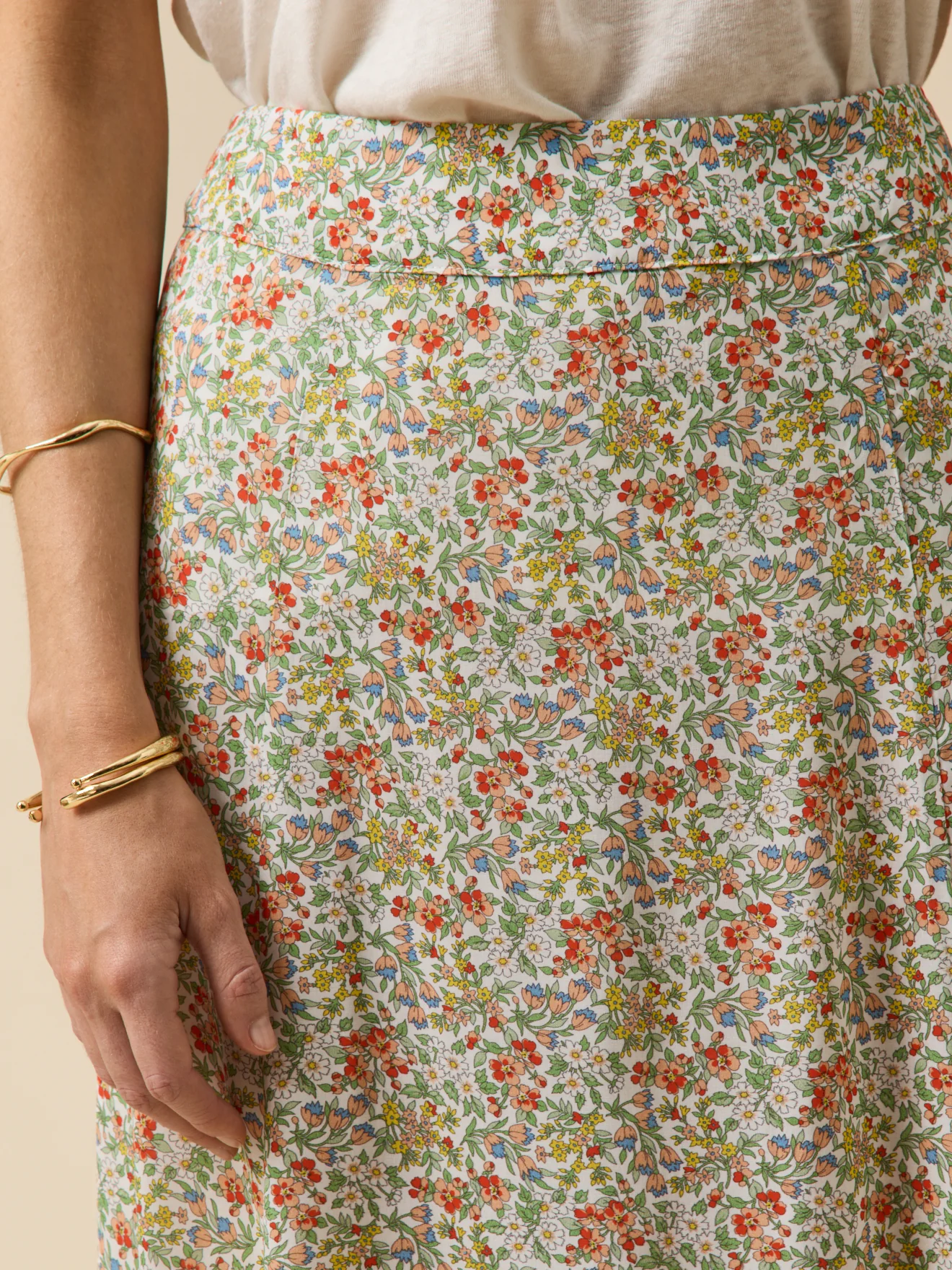 Jupe mi-longue femme tissu Liberty - Limited Collection - Image 3