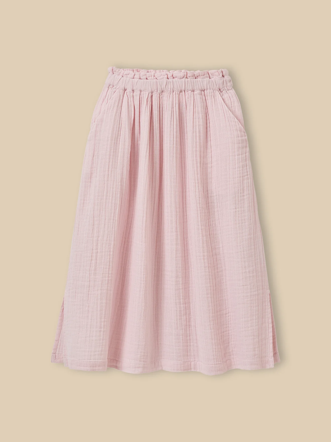 Jupe longue Fille en gaze de coton biologique