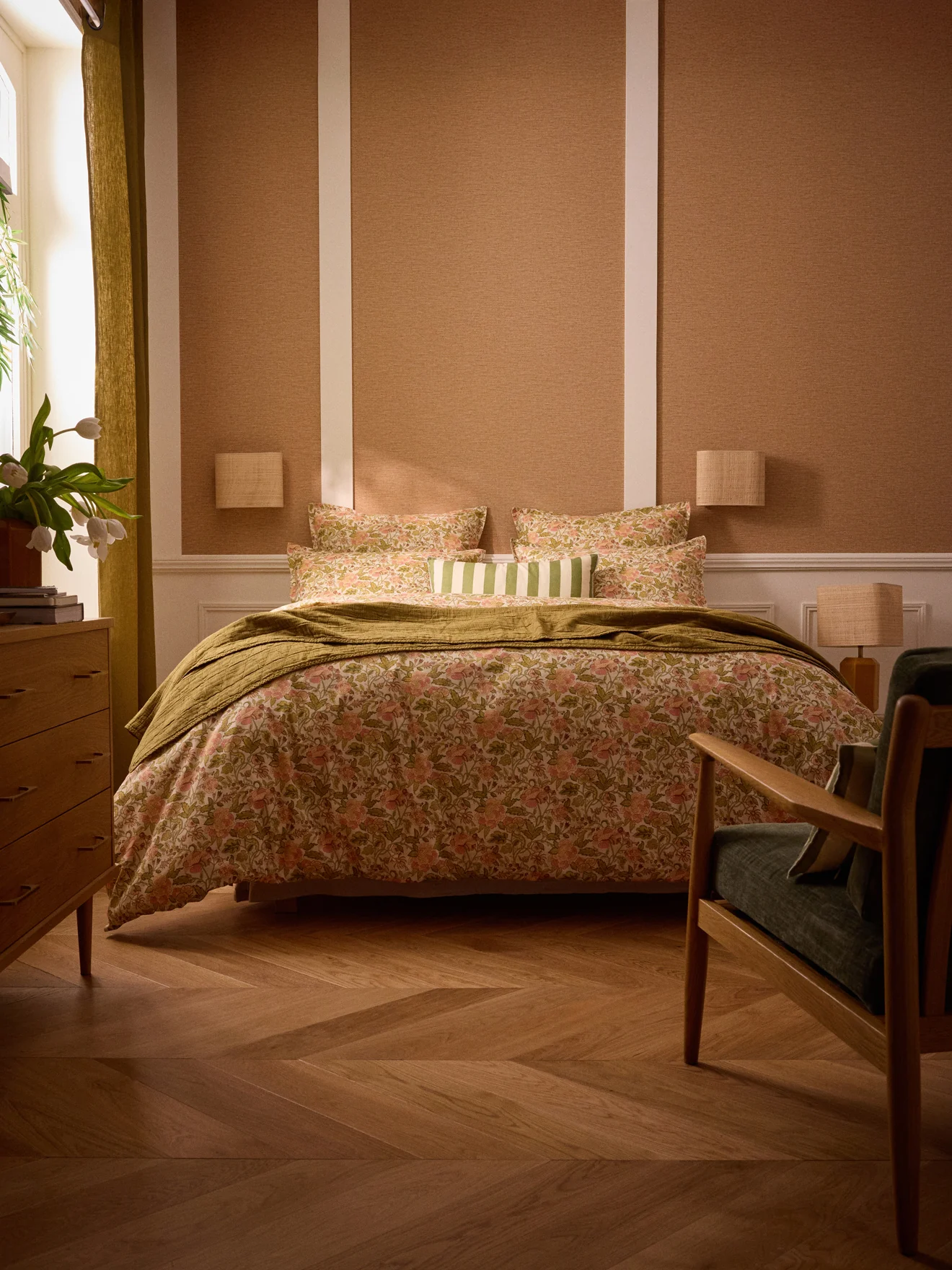 Housse de coussin rayée coton et lin - Image 4