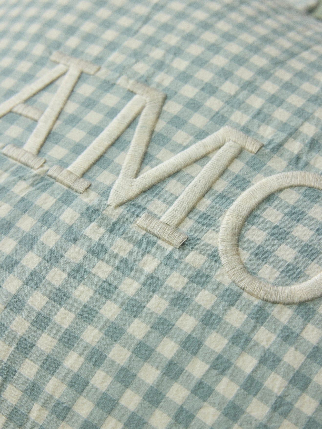 Coussin "Amour" imprimé vichy - Image 2
