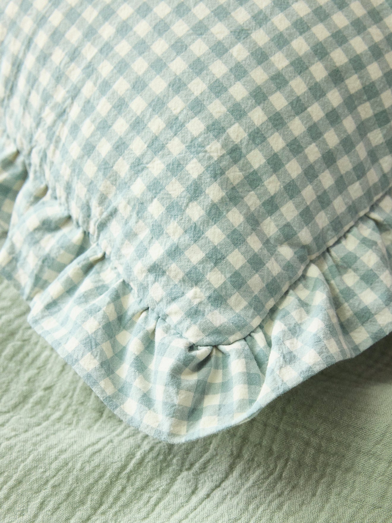 Coussin "Amour" imprimé vichy - Image 3
