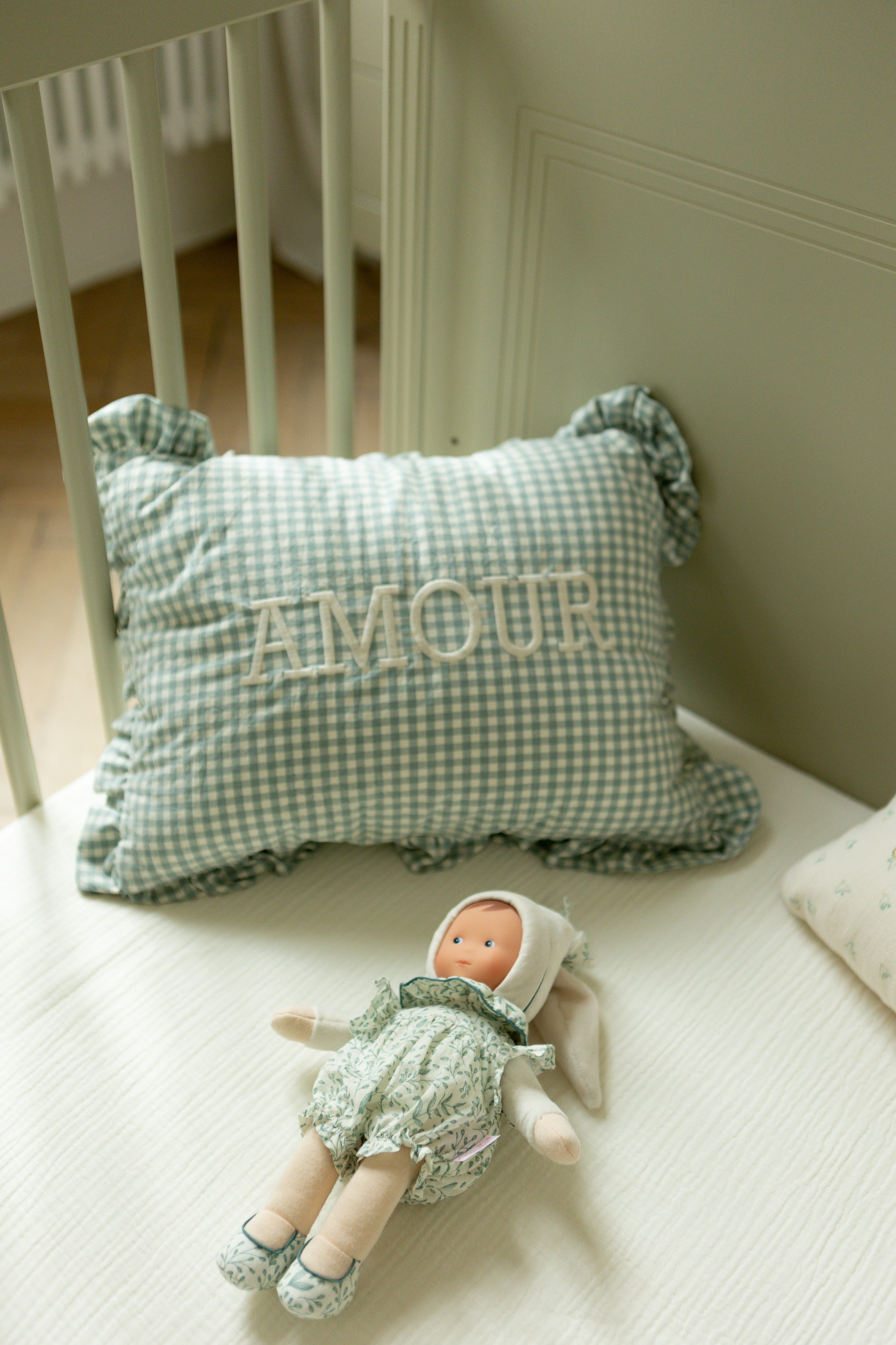 Coussin "Amour" imprimé vichy - Image 5