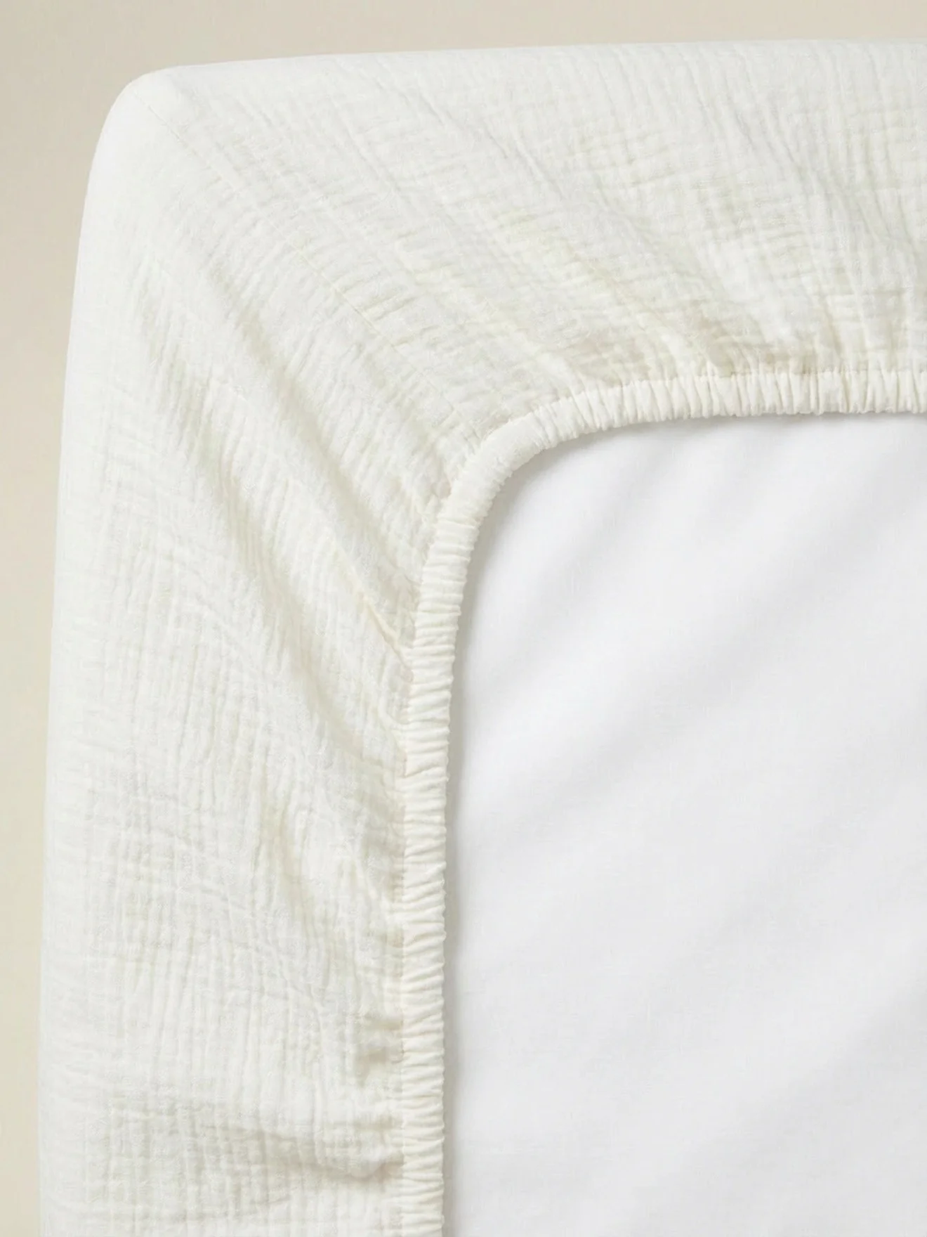 Drap-housse gaze de coton "Gaufrée" - Image 3