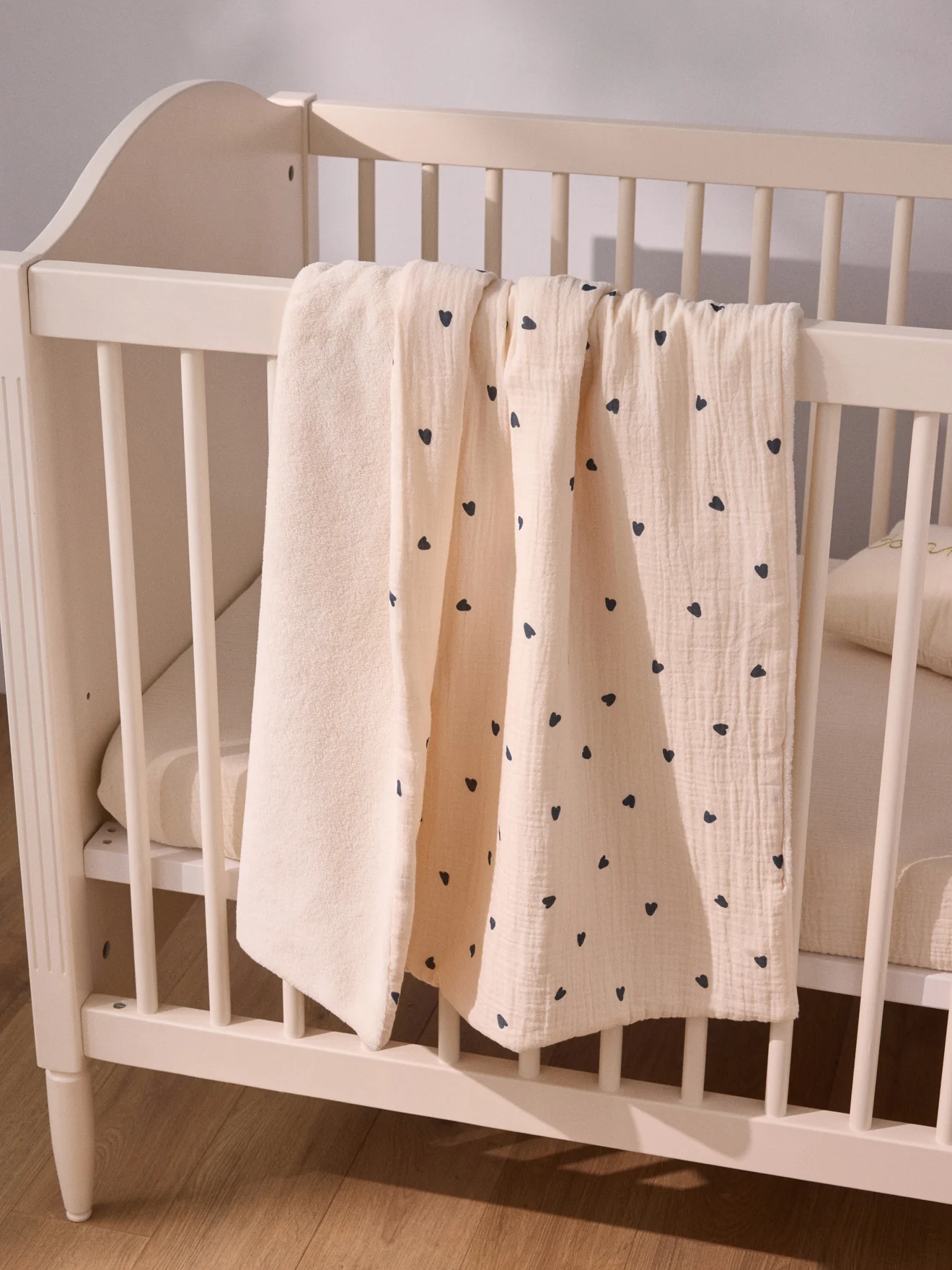 Plaid bébé gaze de coton et micro-polaire