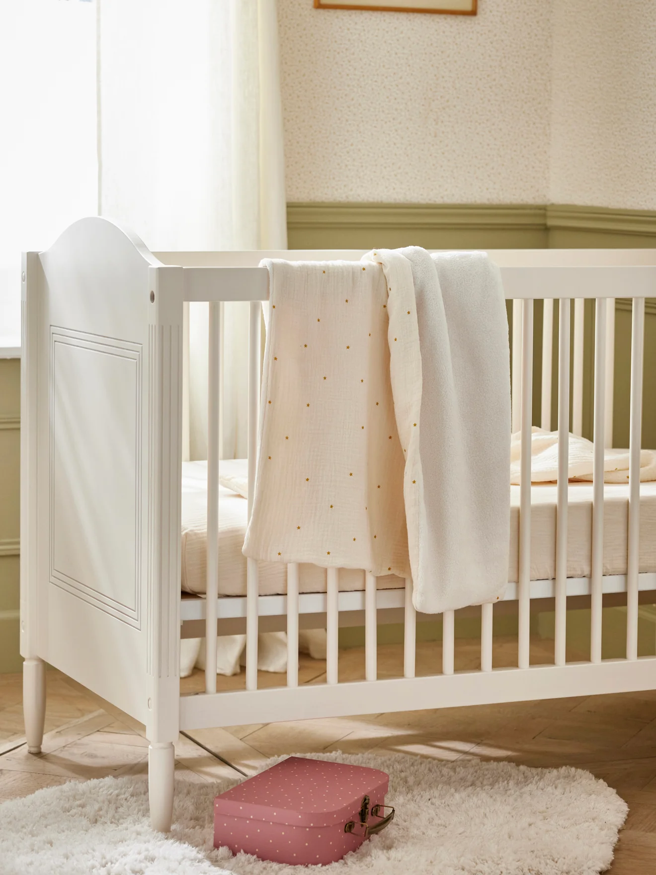 Plaid bébé gaze de coton et micro-polaire