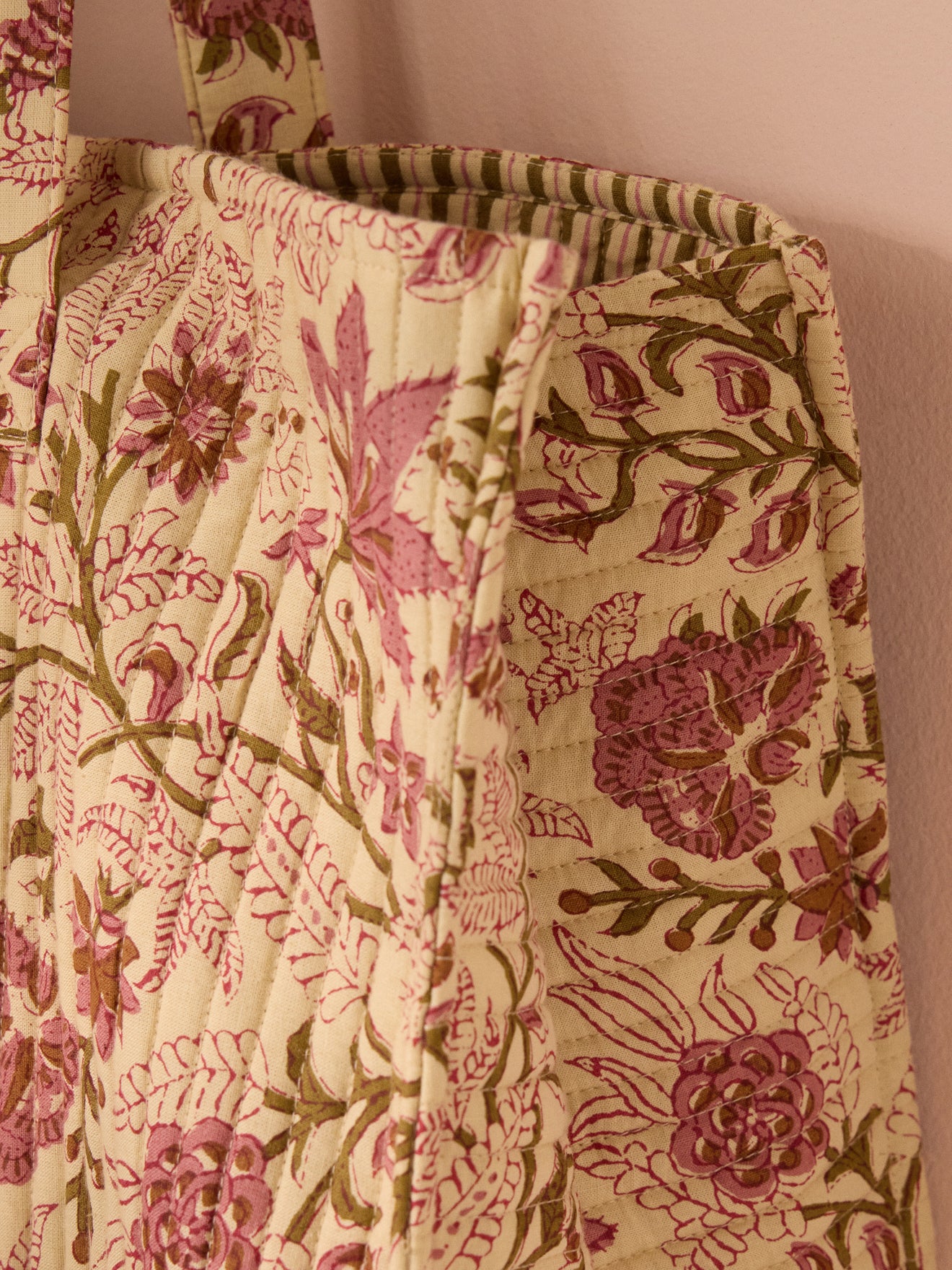 Sac cabas matelassé imprimé indien - Image 3