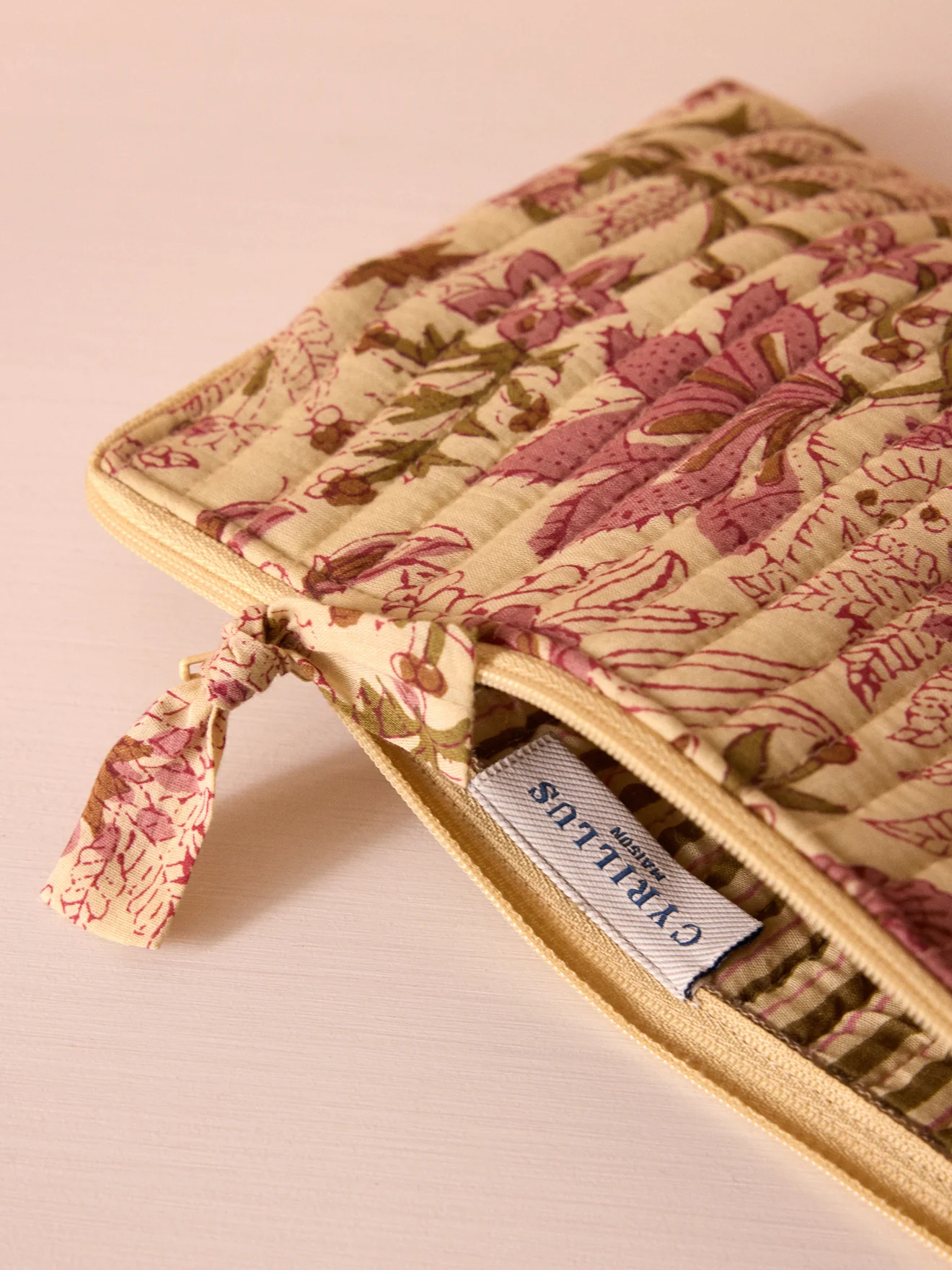 Petite trousse imprimé fleuri indien - Image 3