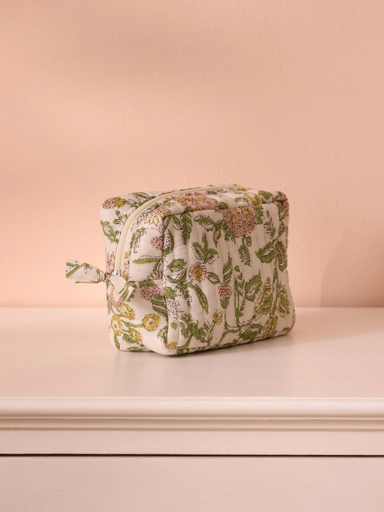 Trousse de toilette imprimé fleuri indien