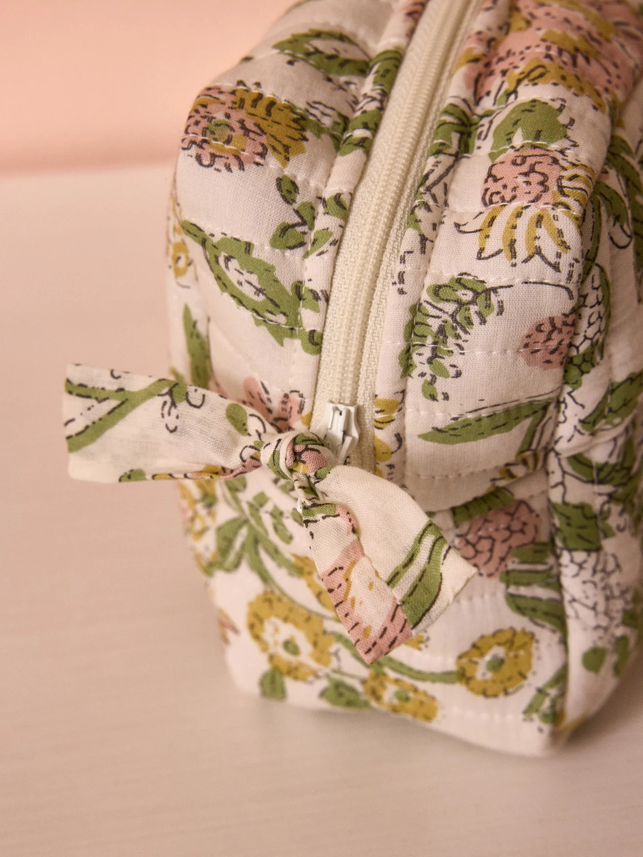 Trousse de toilette imprimé fleuri indien - Image 4