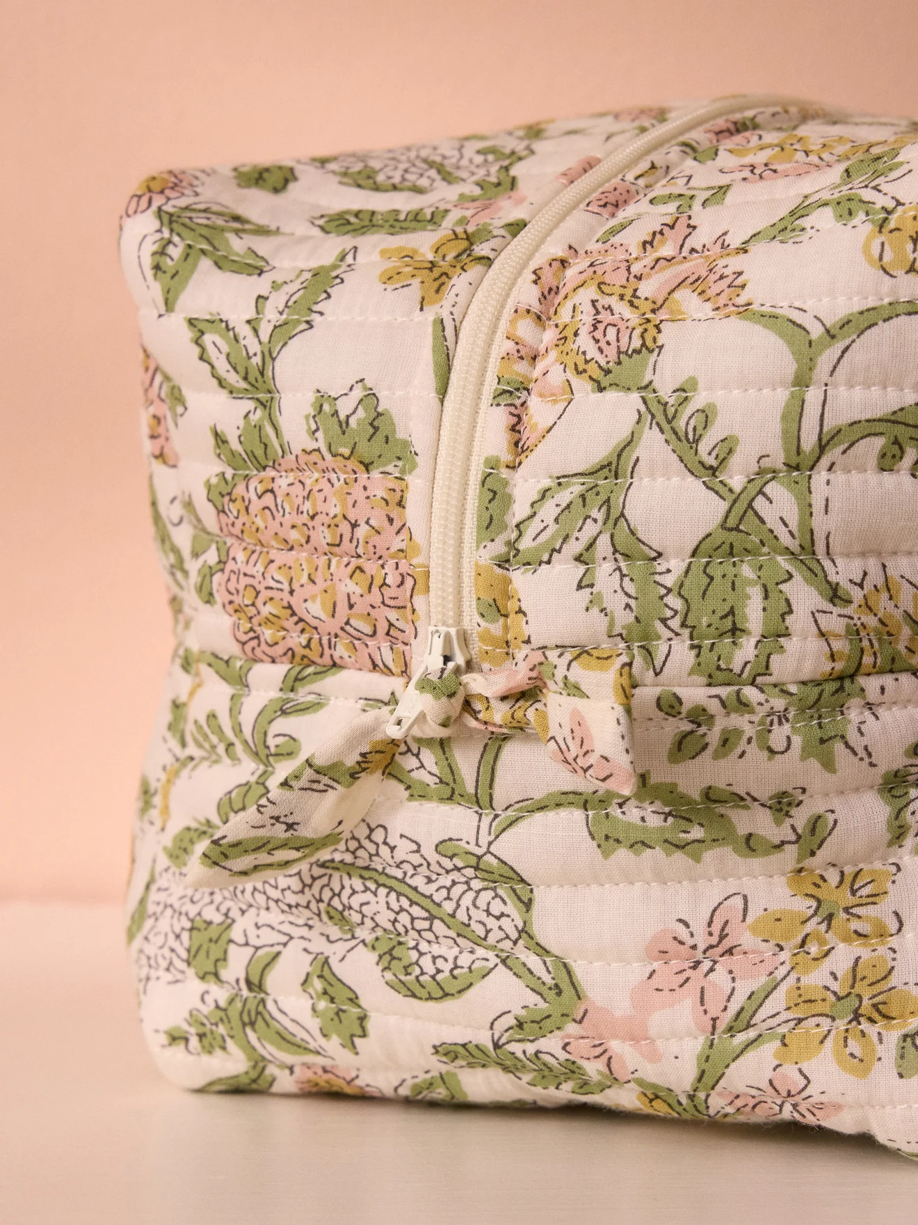 Trousse de toilette imprimé fleuri indien - Image 6