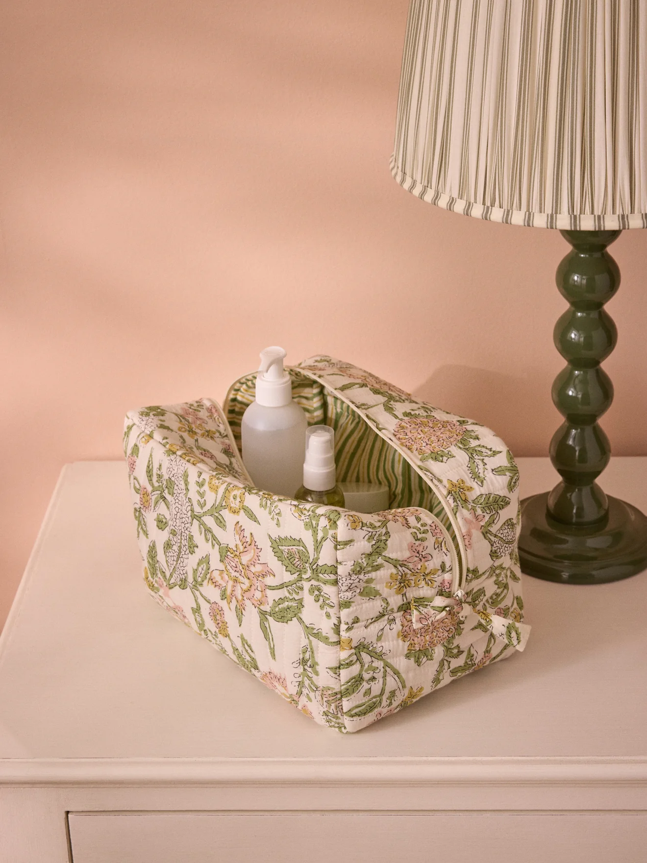 Trousse de toilette imprimé fleuri indien - Image 9