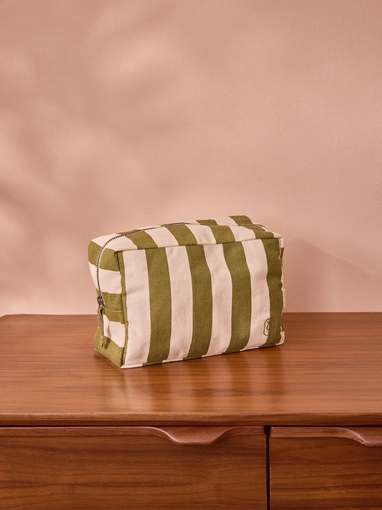 Trousse en toile rayée
