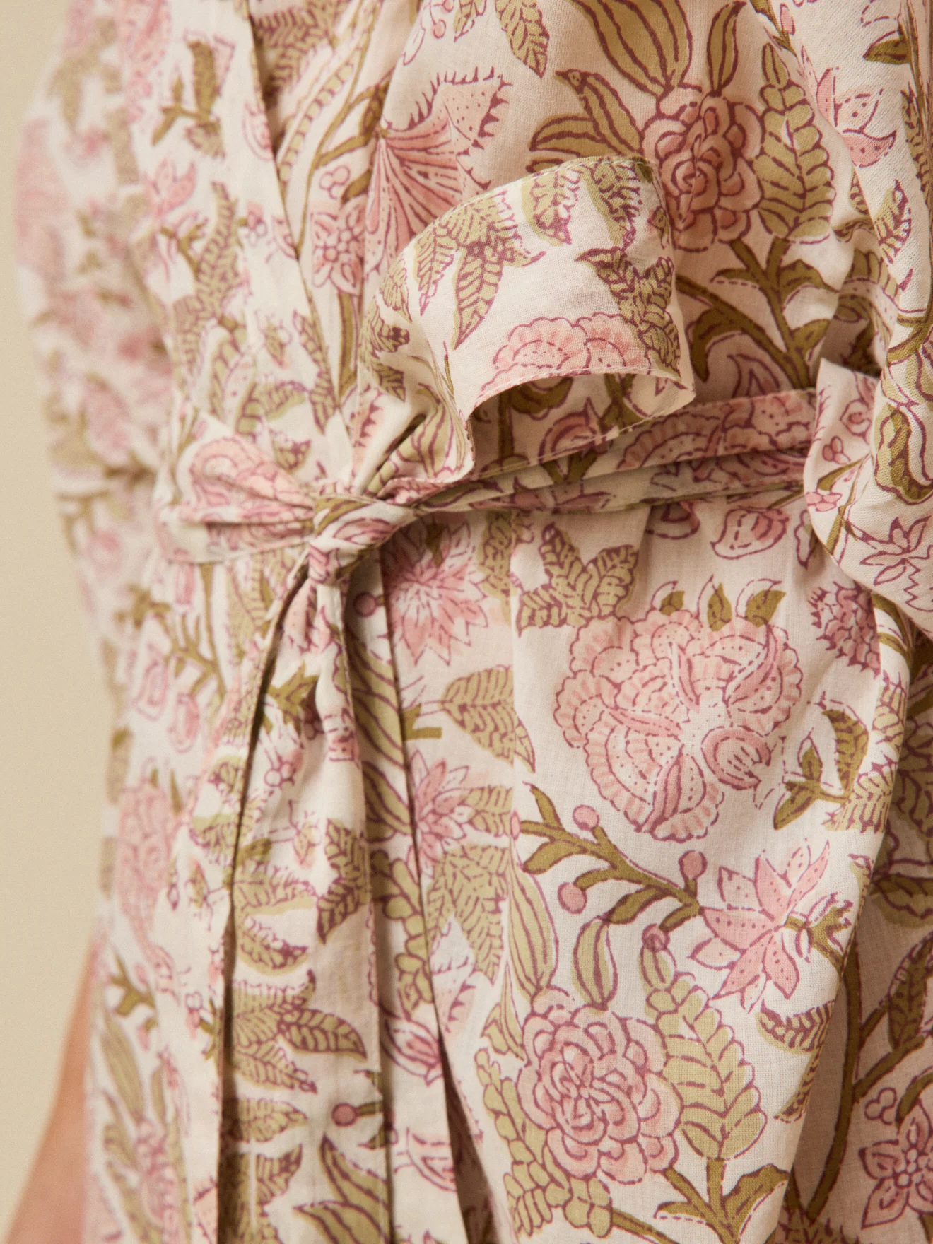 Kimono femme voile de coton indien - imprimé Indore - Image 5