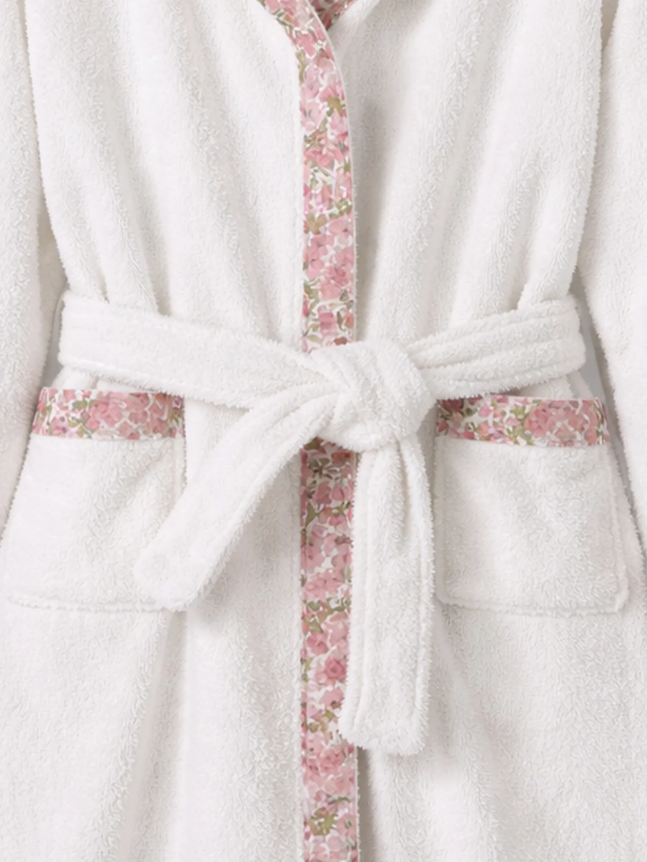 Peignoir enfant en éponge et tissu Liberty