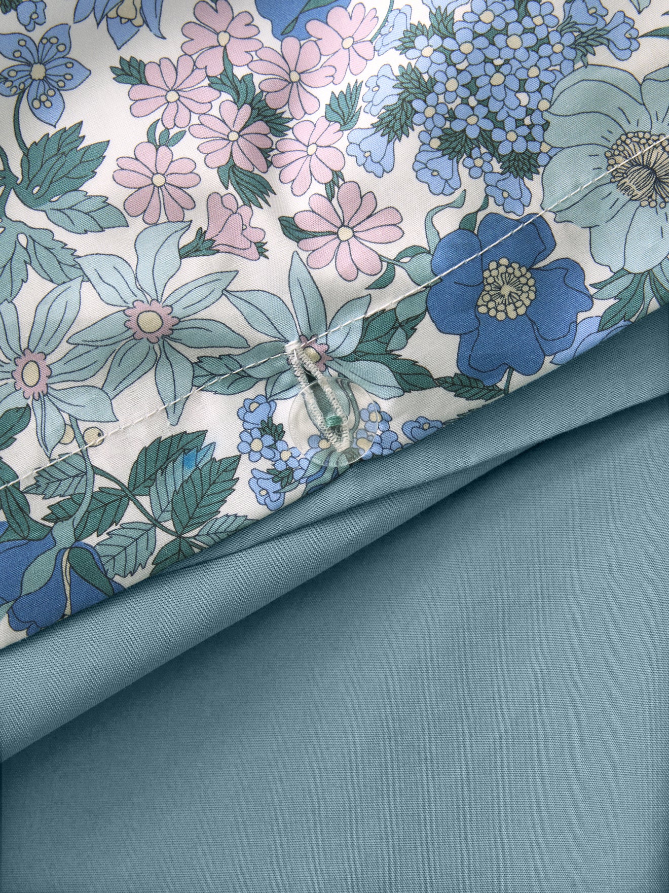 Housse de couette percale de coton et tissu Liberty - Image 3